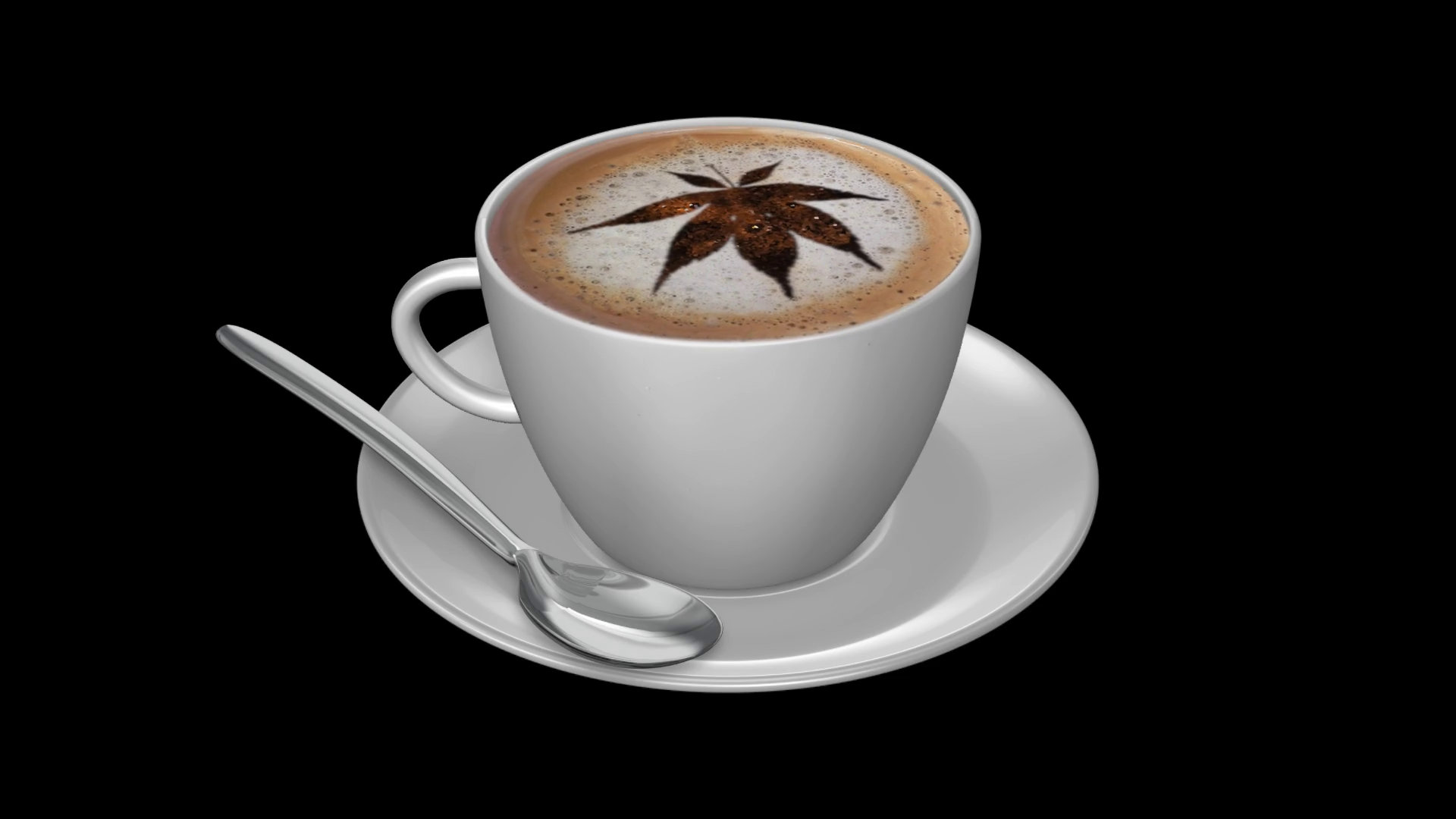 Cup Of Coffee - Black Americano - Spinning Foam - Transparent Loop ...