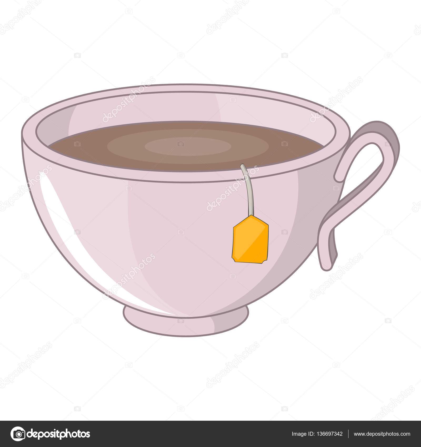 Cup of tea icon, cartoon style — Stock Vector © ylivdesign #136697342