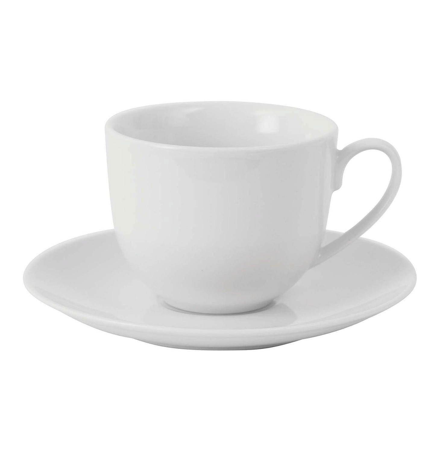 PRIMARIES Coupe Tea Cup and Saucer White - Lowest Prices & Specials ...
