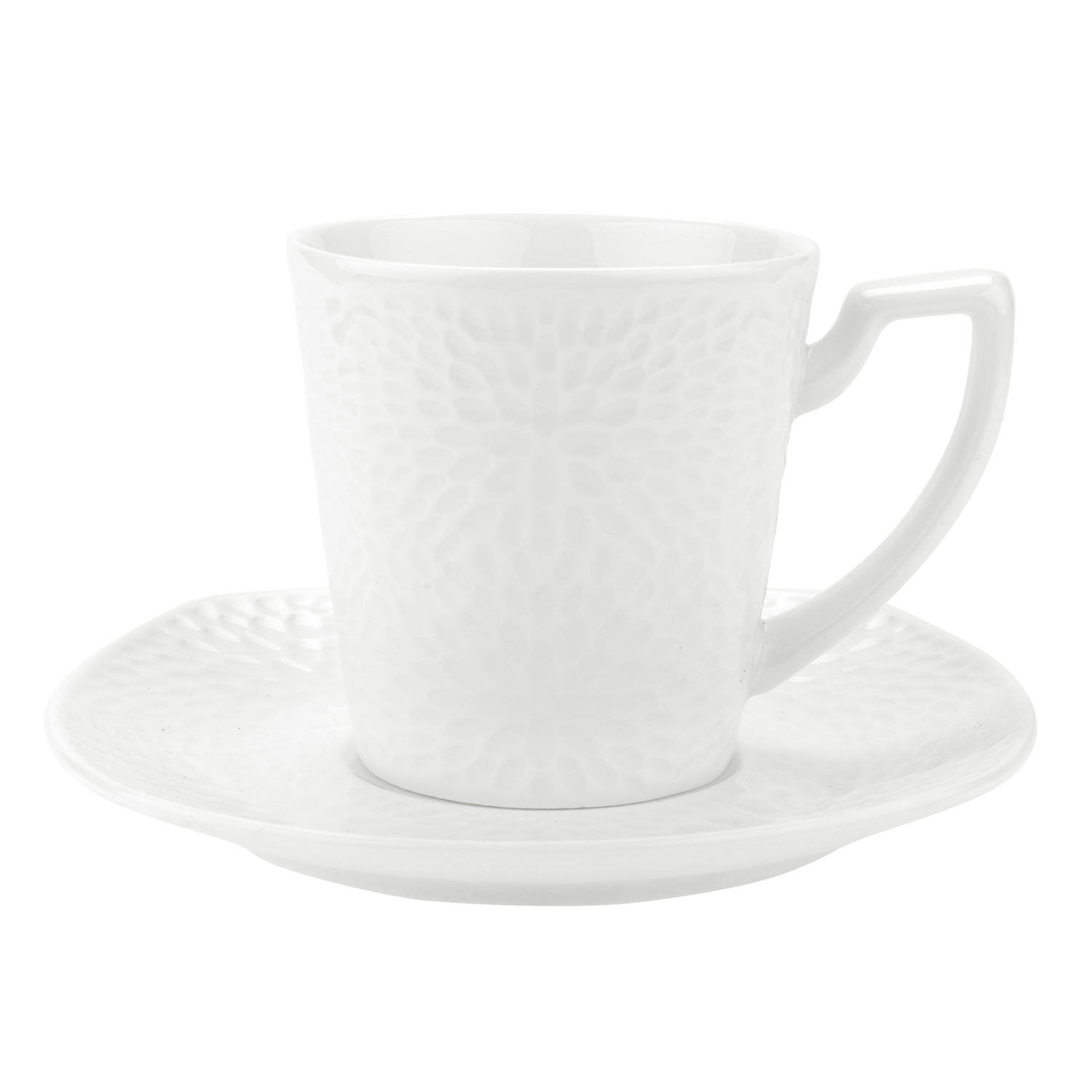 T4U Cappuccino Coffee Cups Set Espresso Cups&Saucers Tea cups White ...