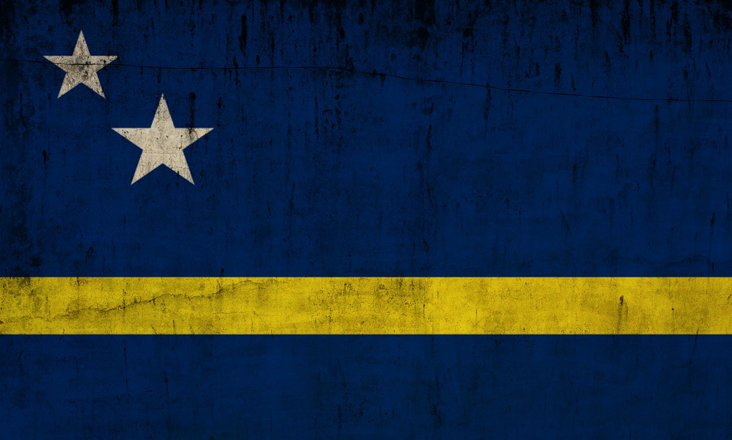 Grunge Flag Of Curacao - WallDevil