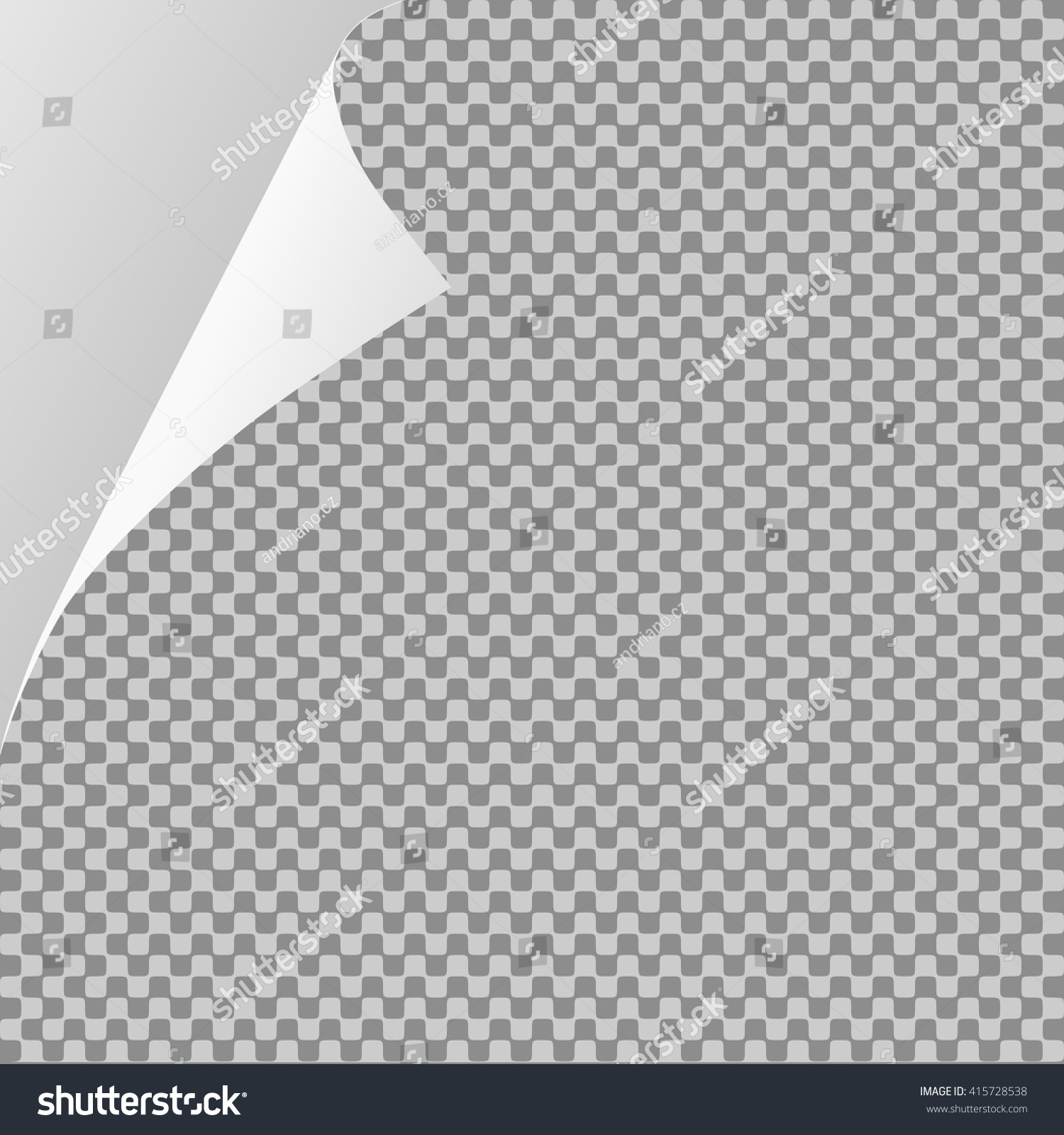 Curled Paper Sheet Corner Page Curl Stock Vector 415728538 ...