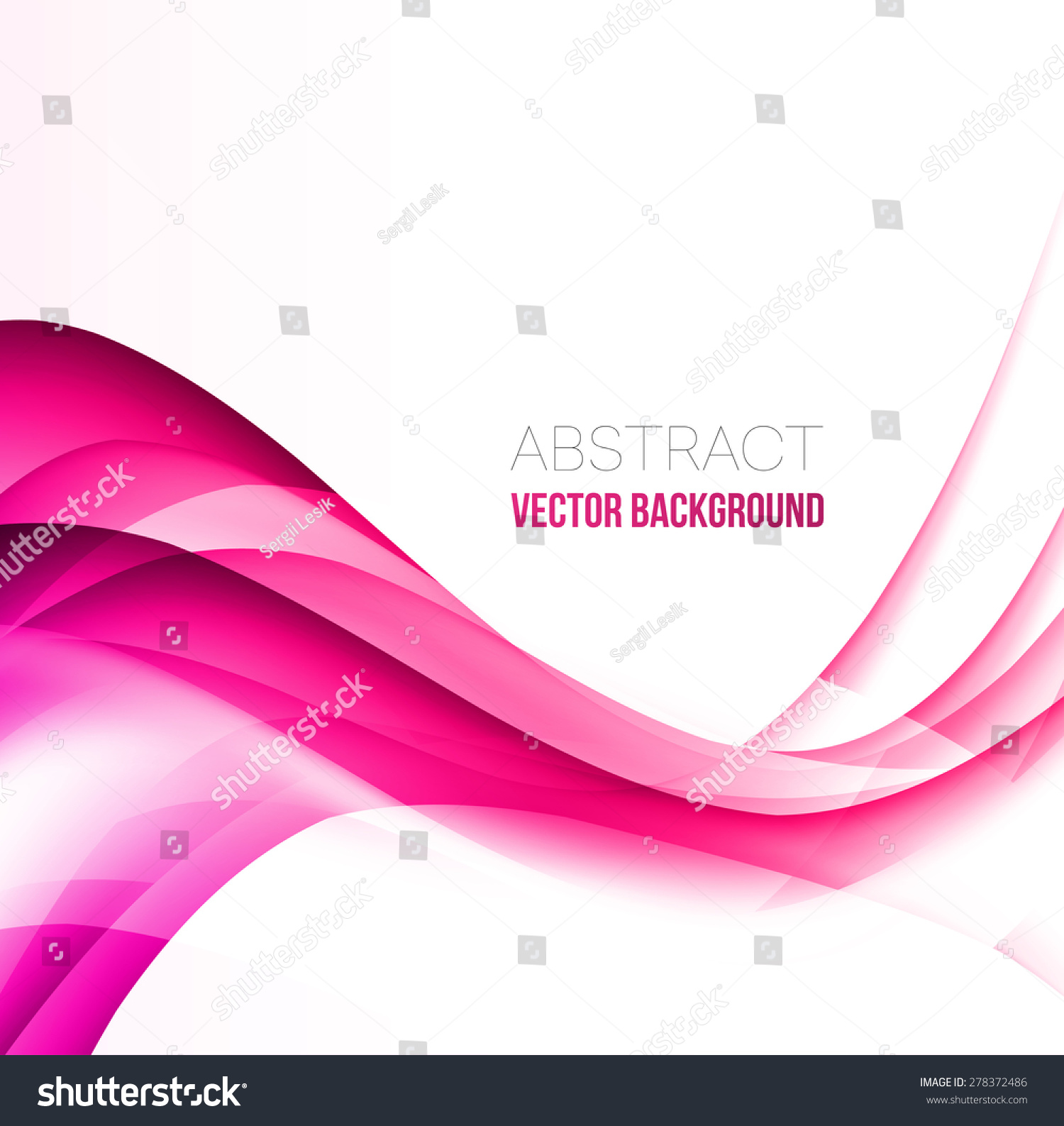 Vector Abstract Pink Curved Lines Background Stock Vector 278372486 ...