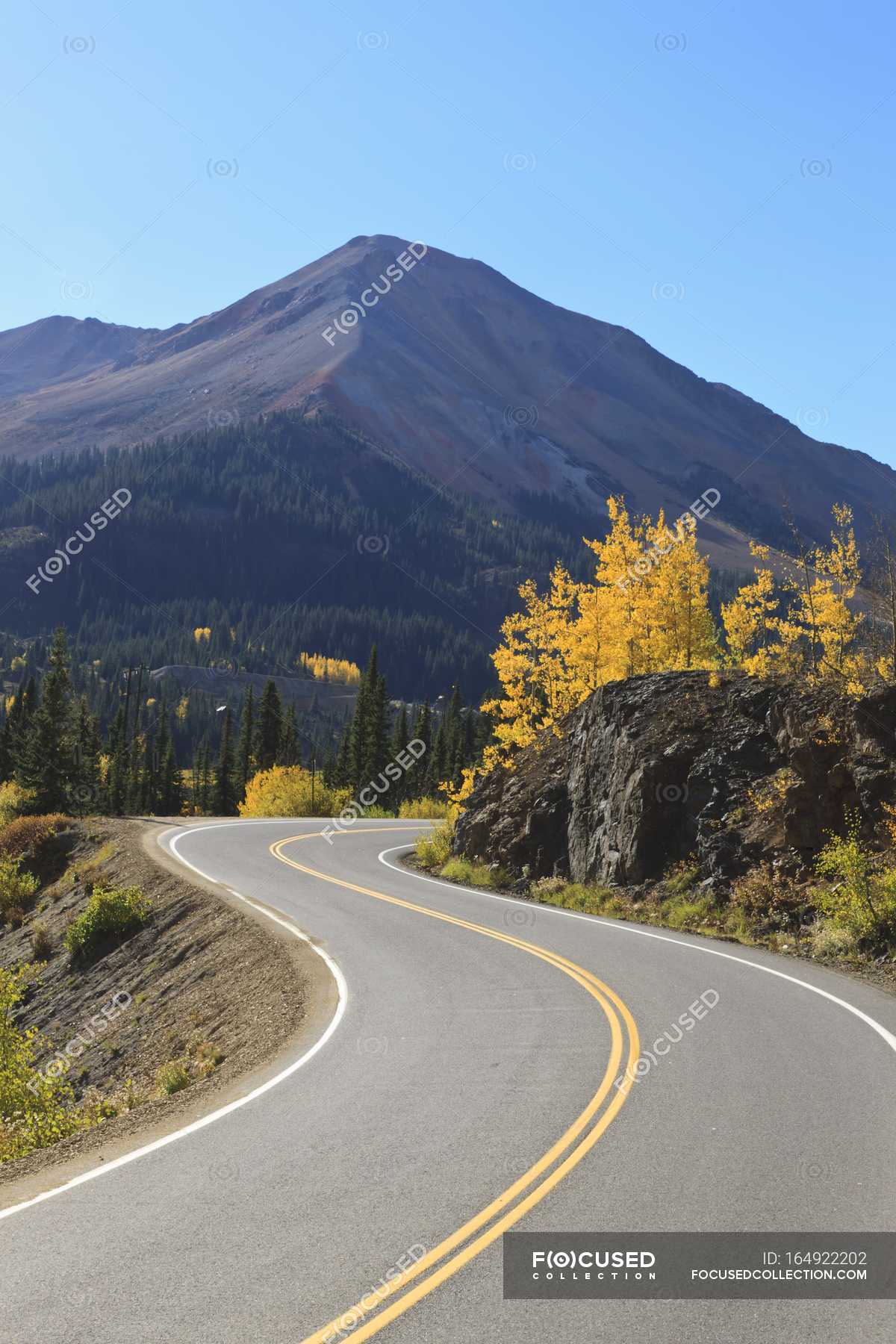 Curved Mountain Road — Stock Photo | #164922202