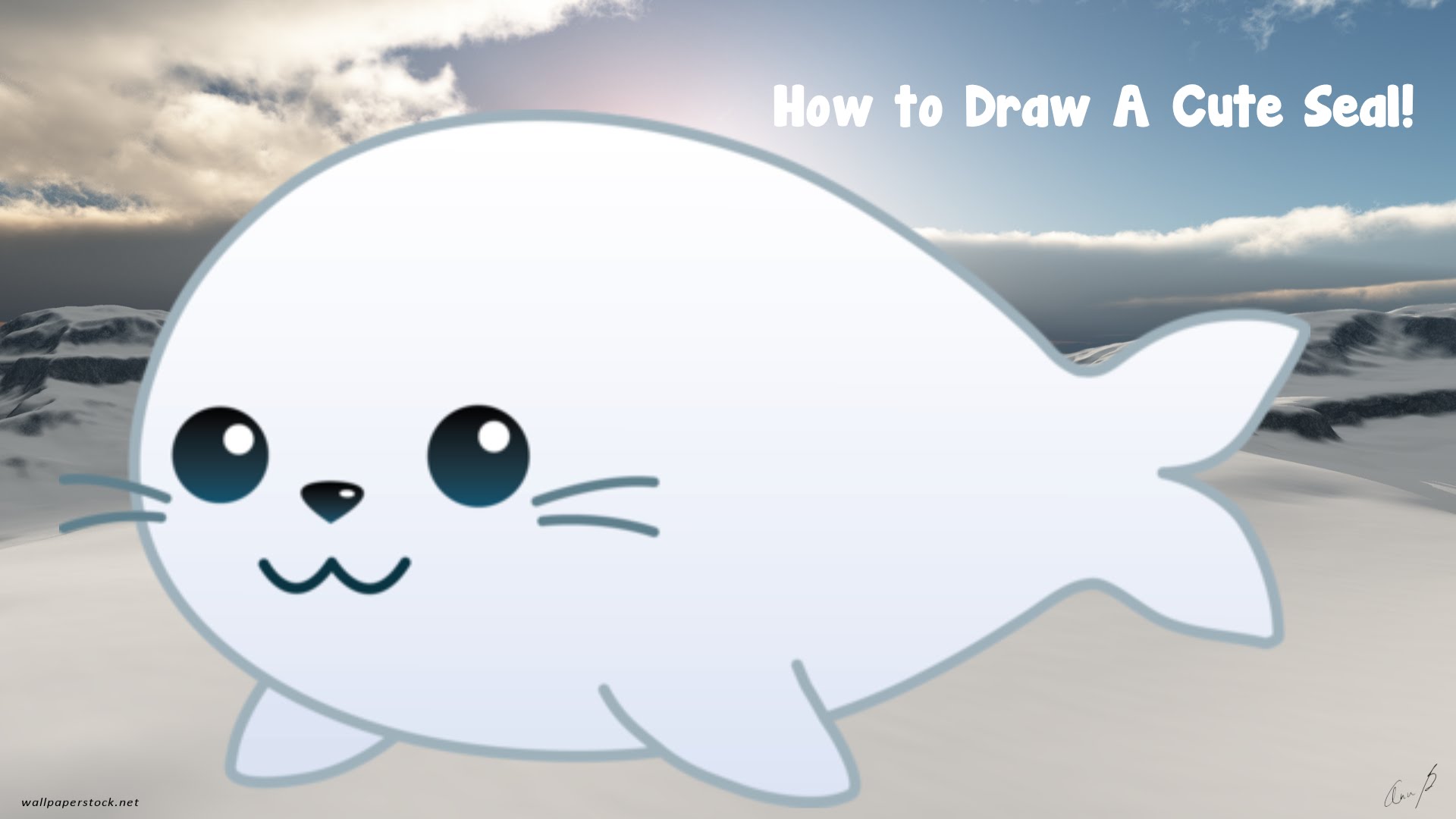 Cute Seal Drawing at GetDrawings.com | Free for personal use Cute ...