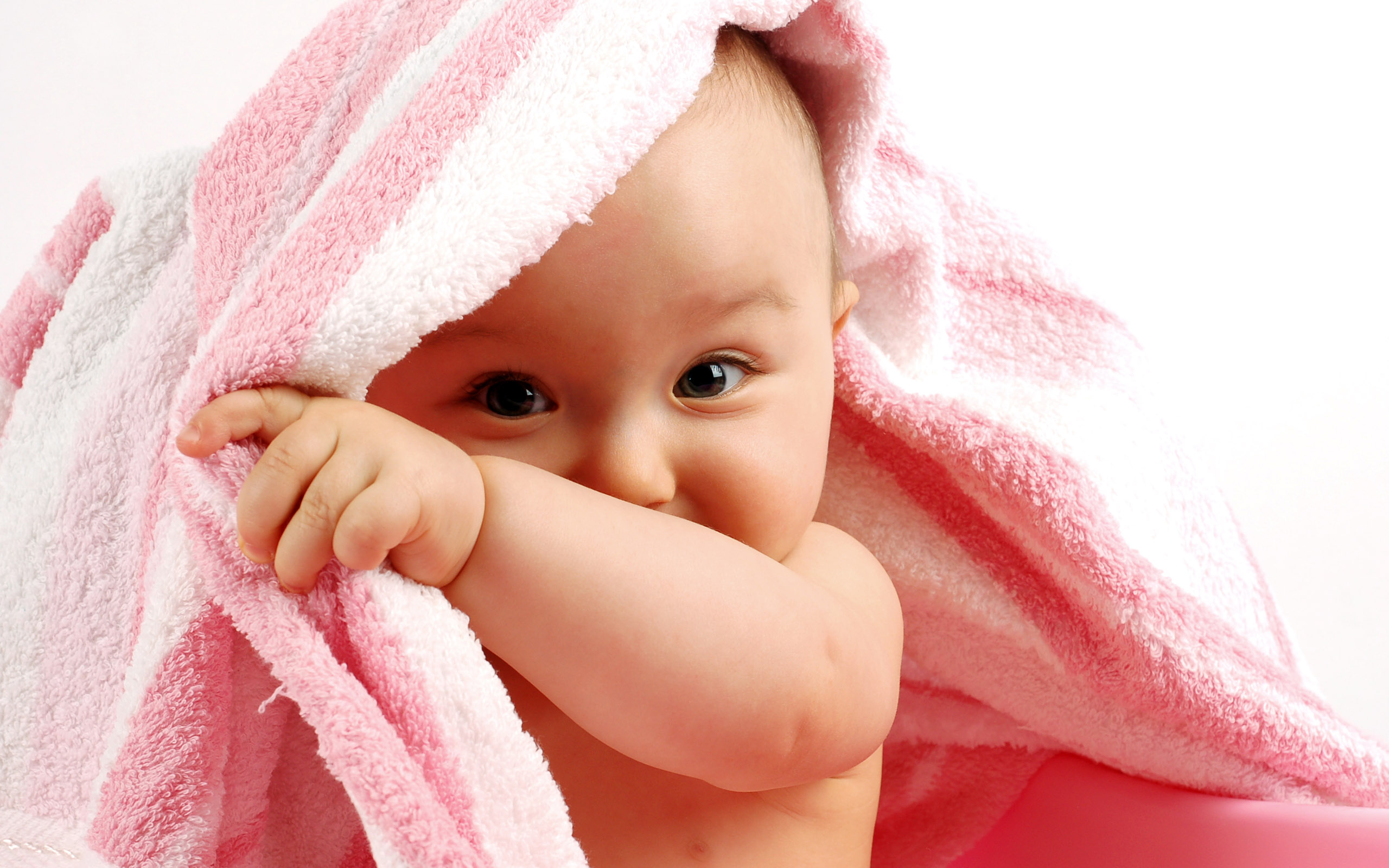 Cute Baby Boy Under Towel Wallpaper