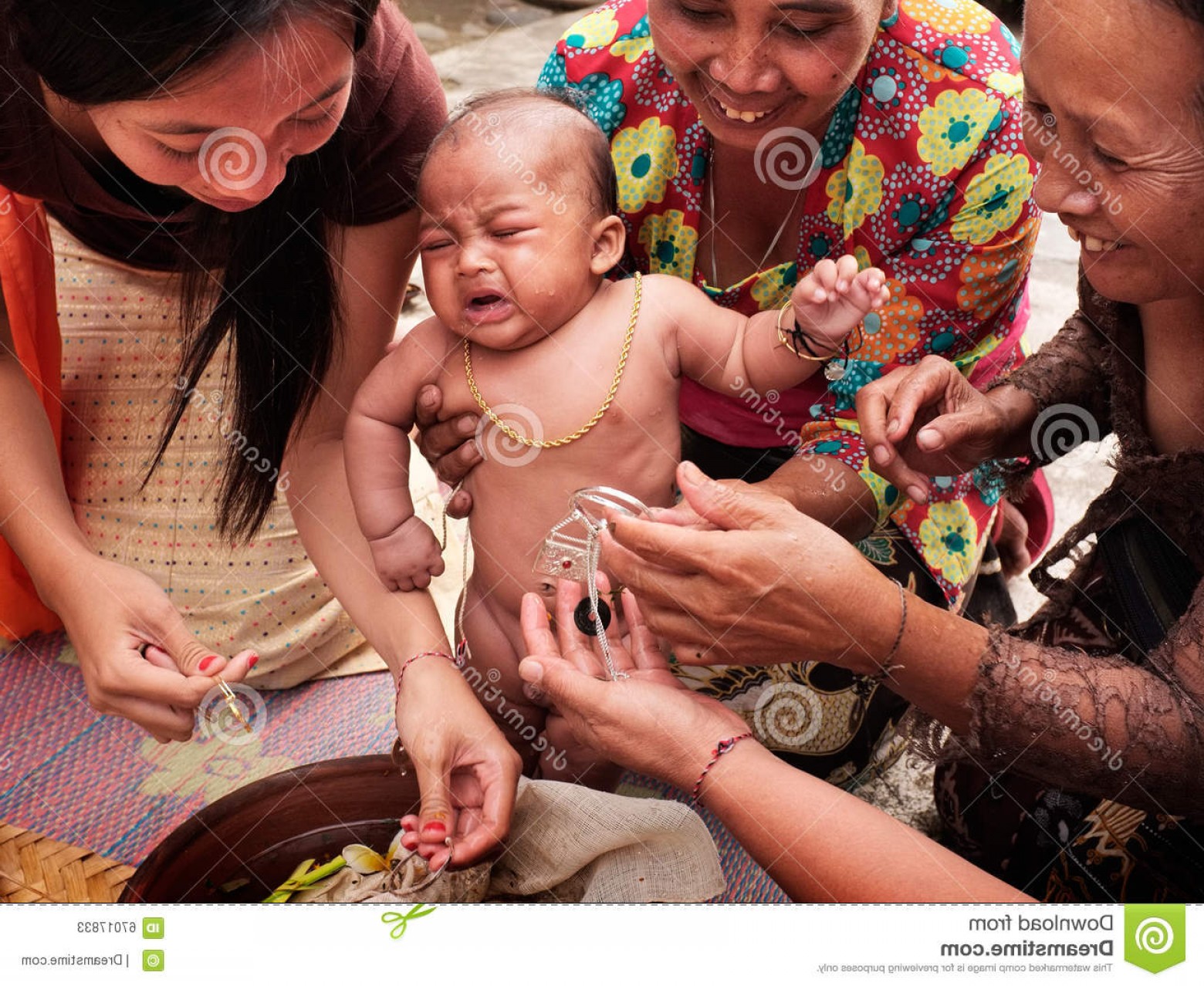 Editorial Stock Photo Month Old Balinese Hindu Baby Boy Dressed His ...
