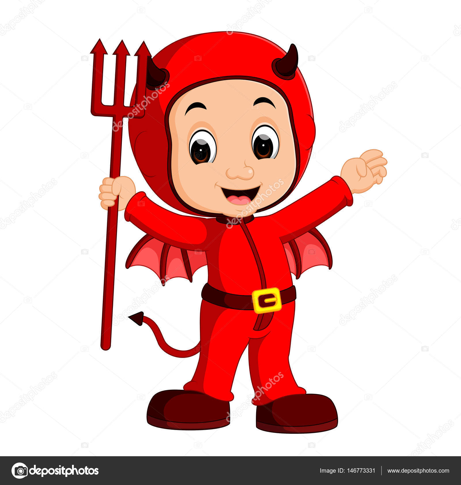 cute devil kids cartoon — Stock Vector © hermandesign2015@gmail.com ...