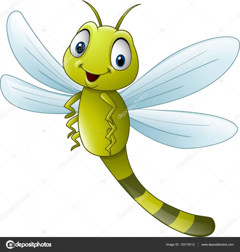Cute Cartoon dragonfly — Stock Vector © dreamcreation01 #132118112