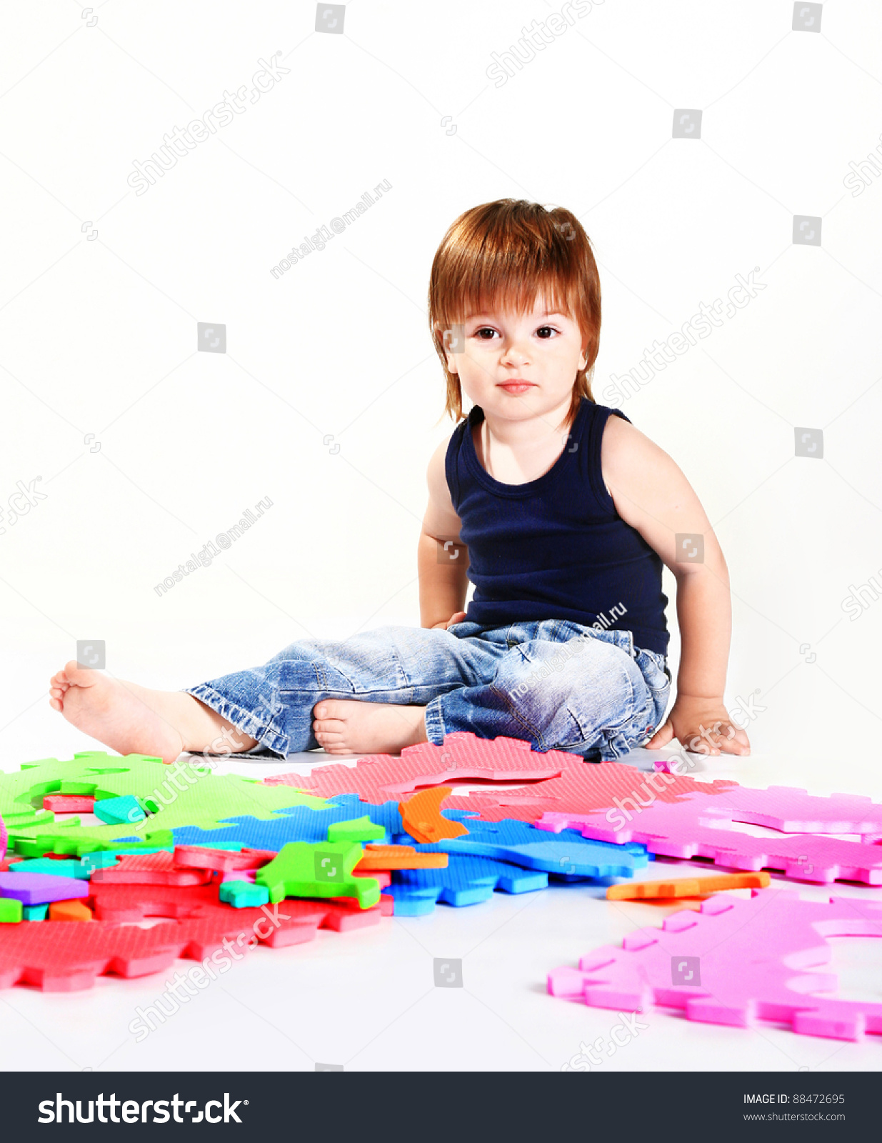 Cute Kid Playing Game Stock Photo (Royalty Free) 88472695 - Shutterstock
