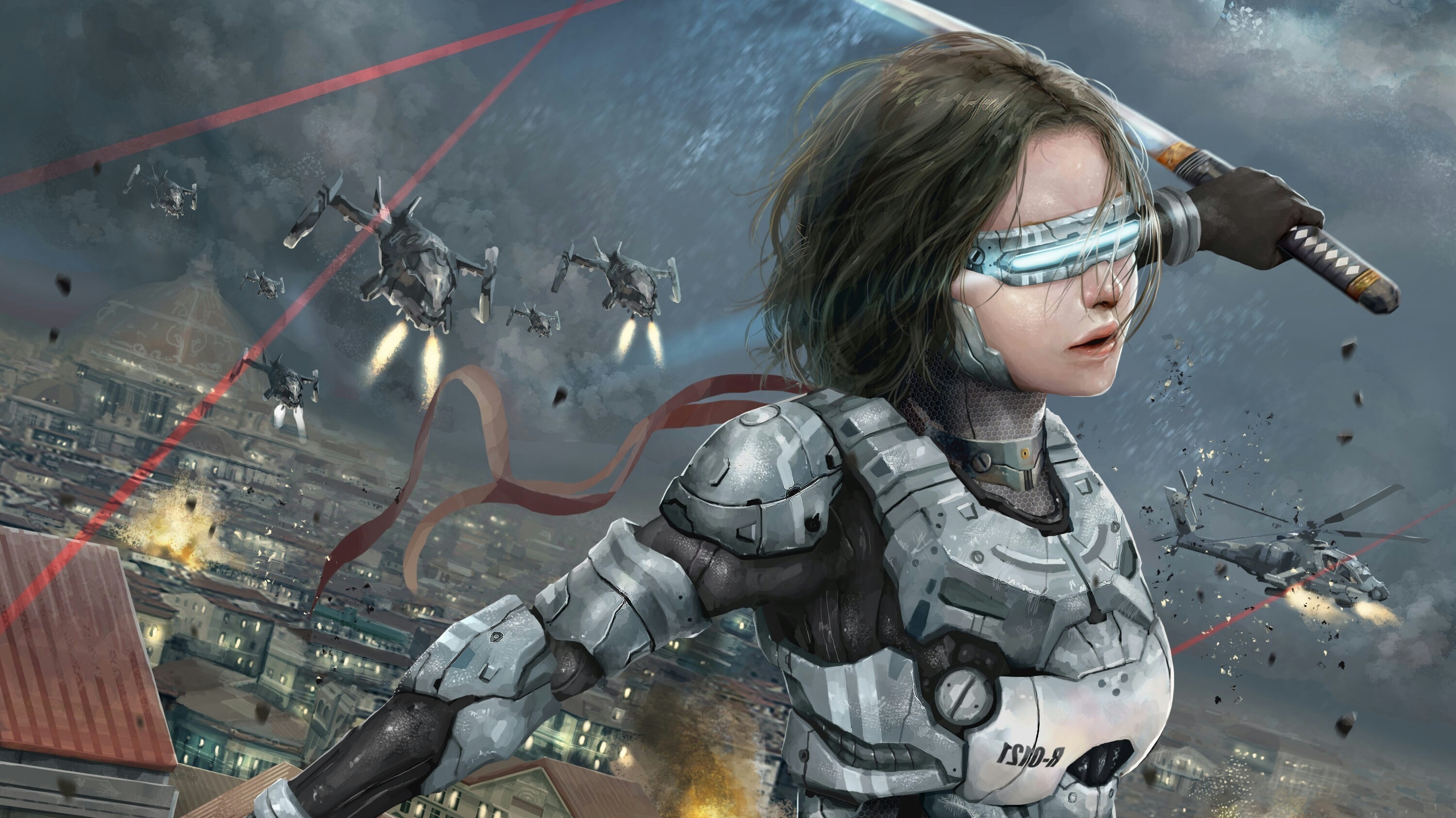 Artwork Cyborgs Sci-fi Women - WallDevil