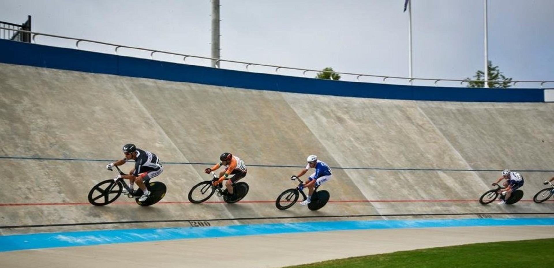 Cycling on the track photo