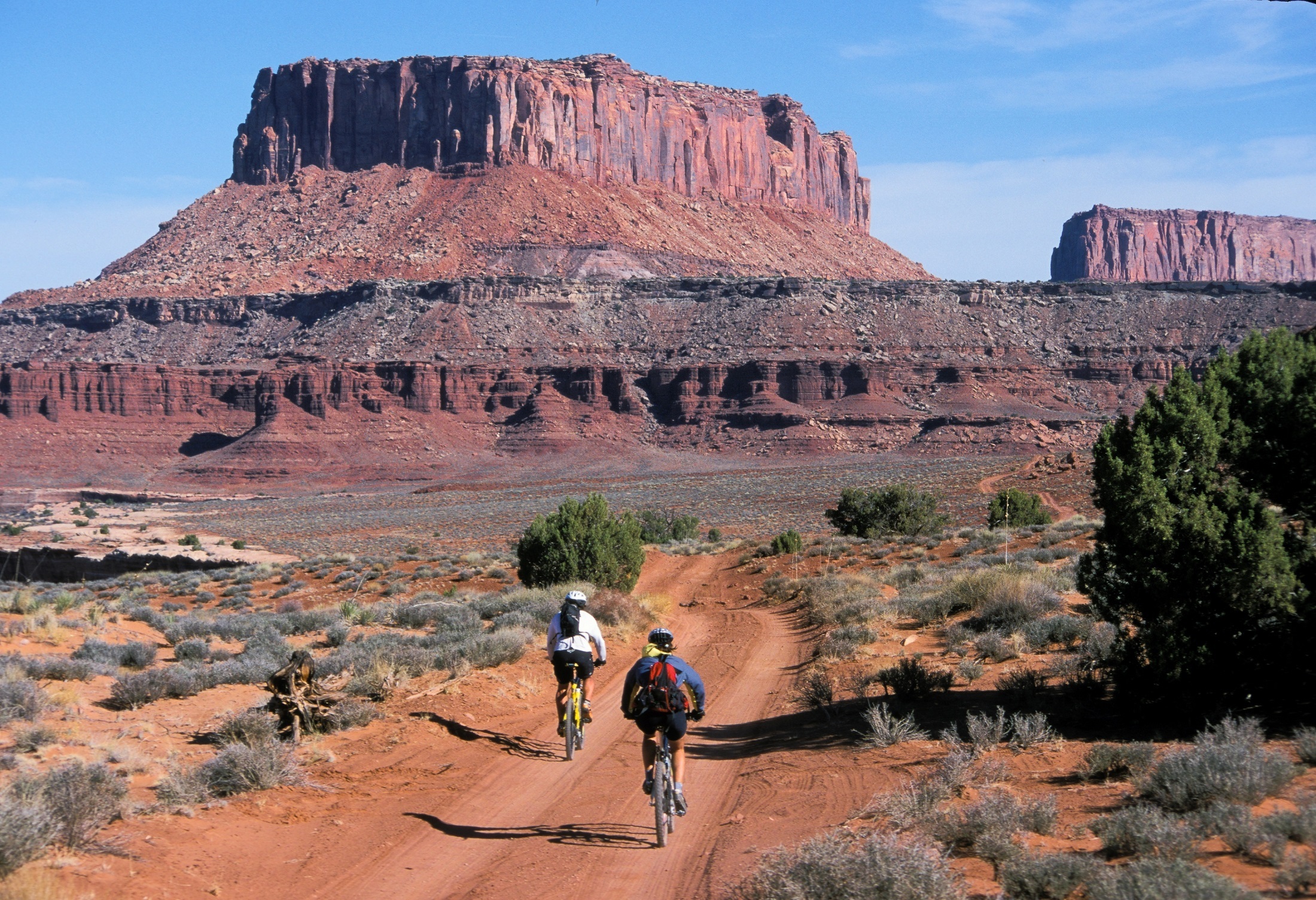 Cycling through the monument valley photo