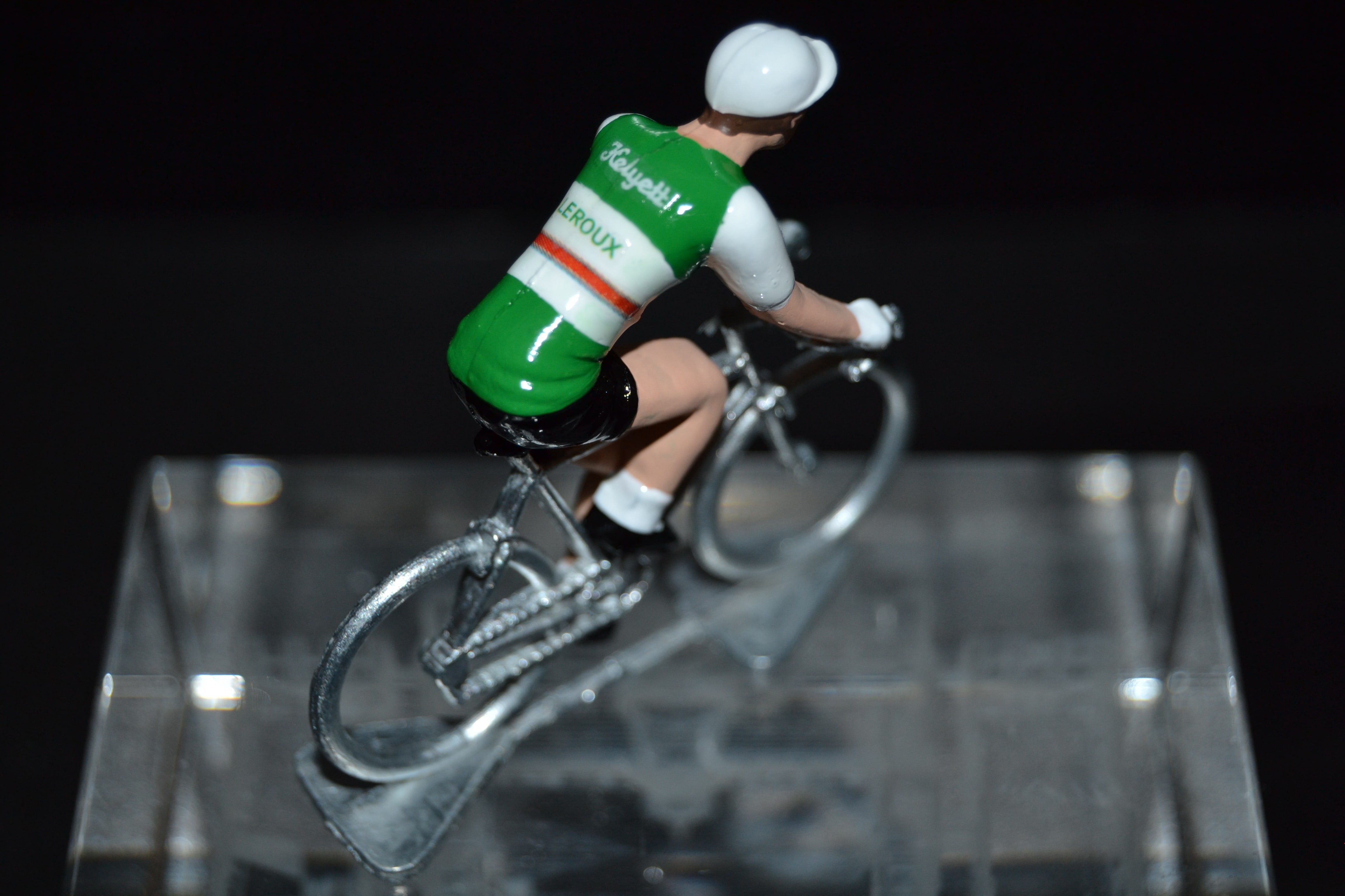 Polka dot Jersey - die cast cyclist figurine metal - Petit cycliste