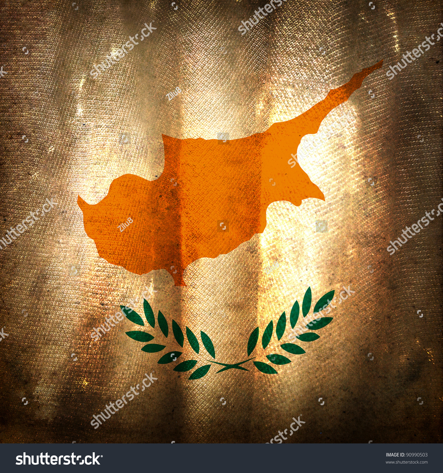 Old Grunge Flag Cyprus Stock Photo 90990503 - Shutterstock