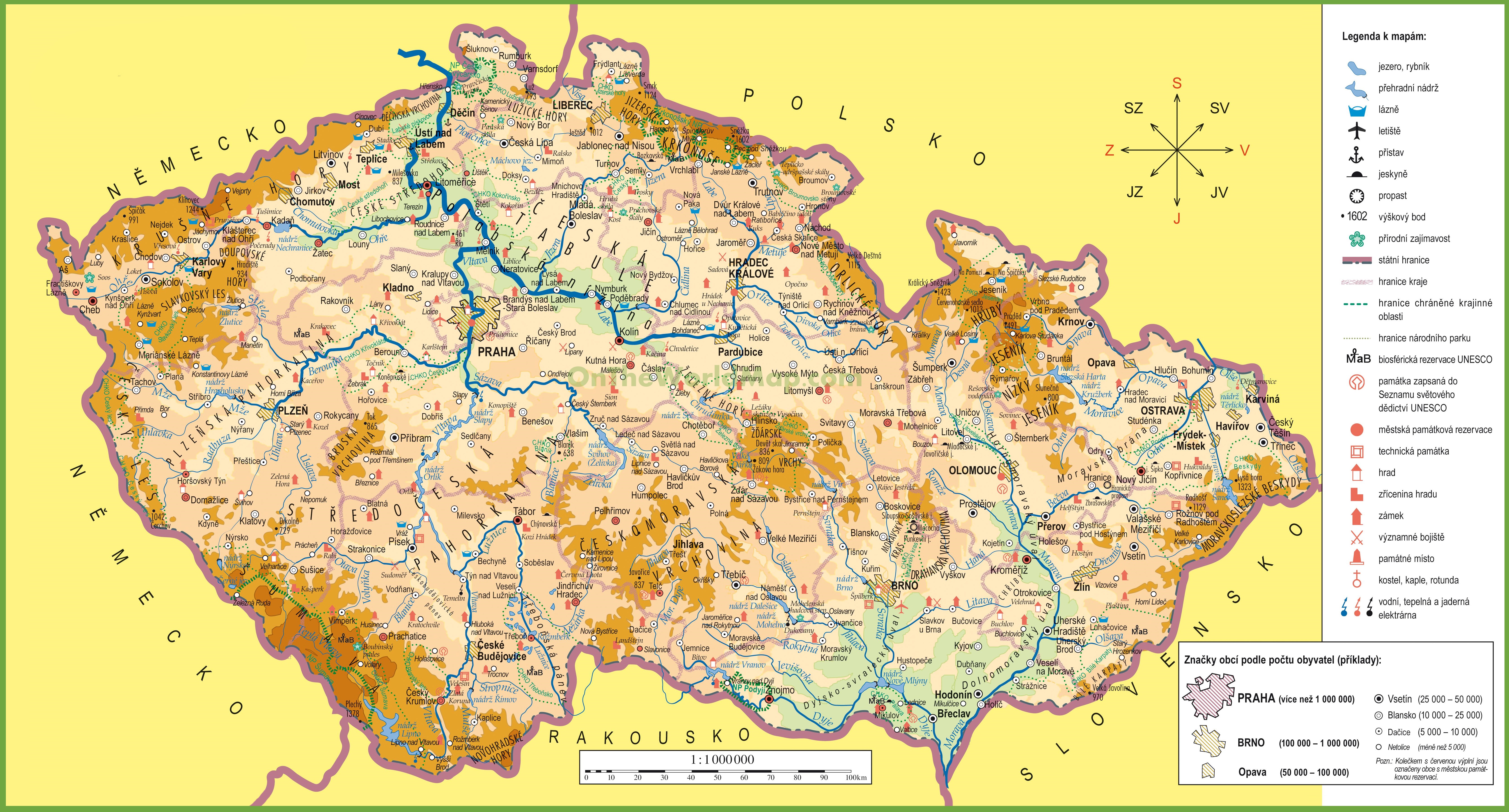 Elegant Map Of Czech Rep | Emaps World