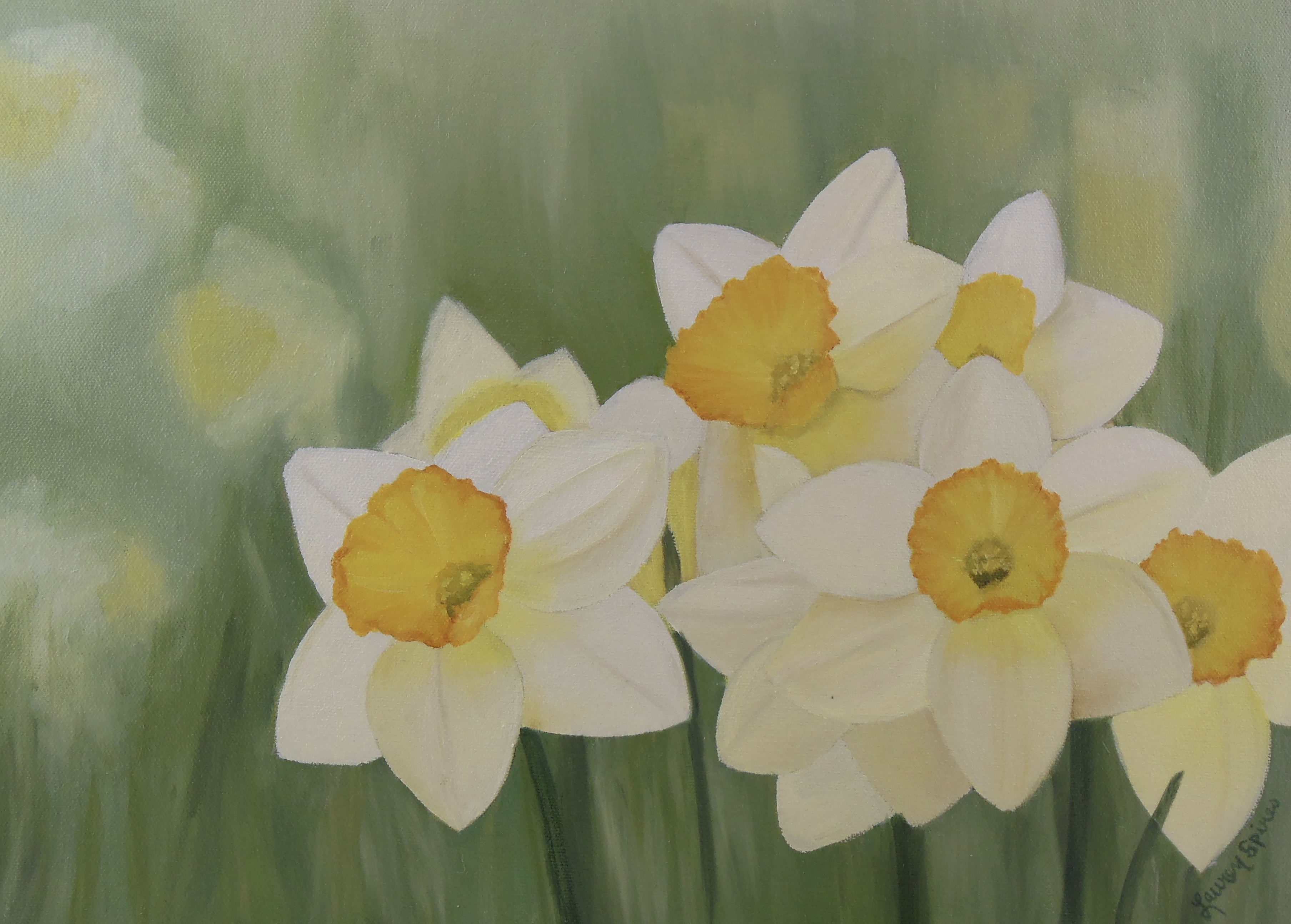 daffodil painting | Lauren Spires Fine Art