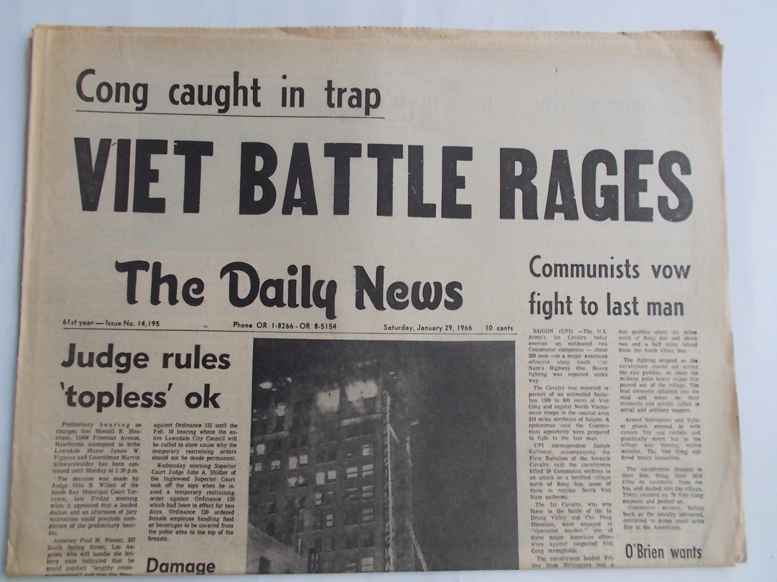 The [Inglewood] Daily News (Saturday, January 29, 1966) Newspaper ...
