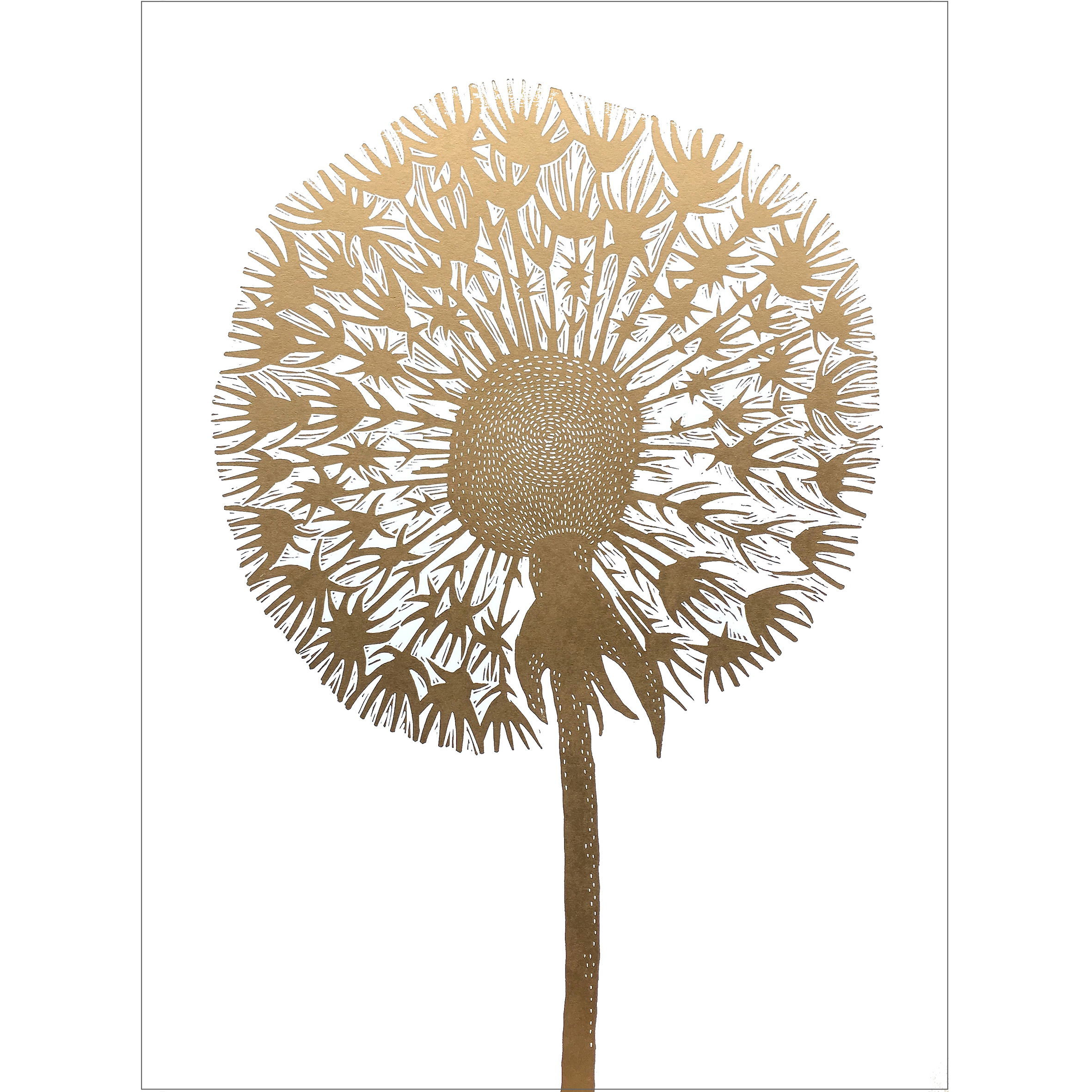 Dandelion Gold / White ( 50x70cm ) • Monika Petersen