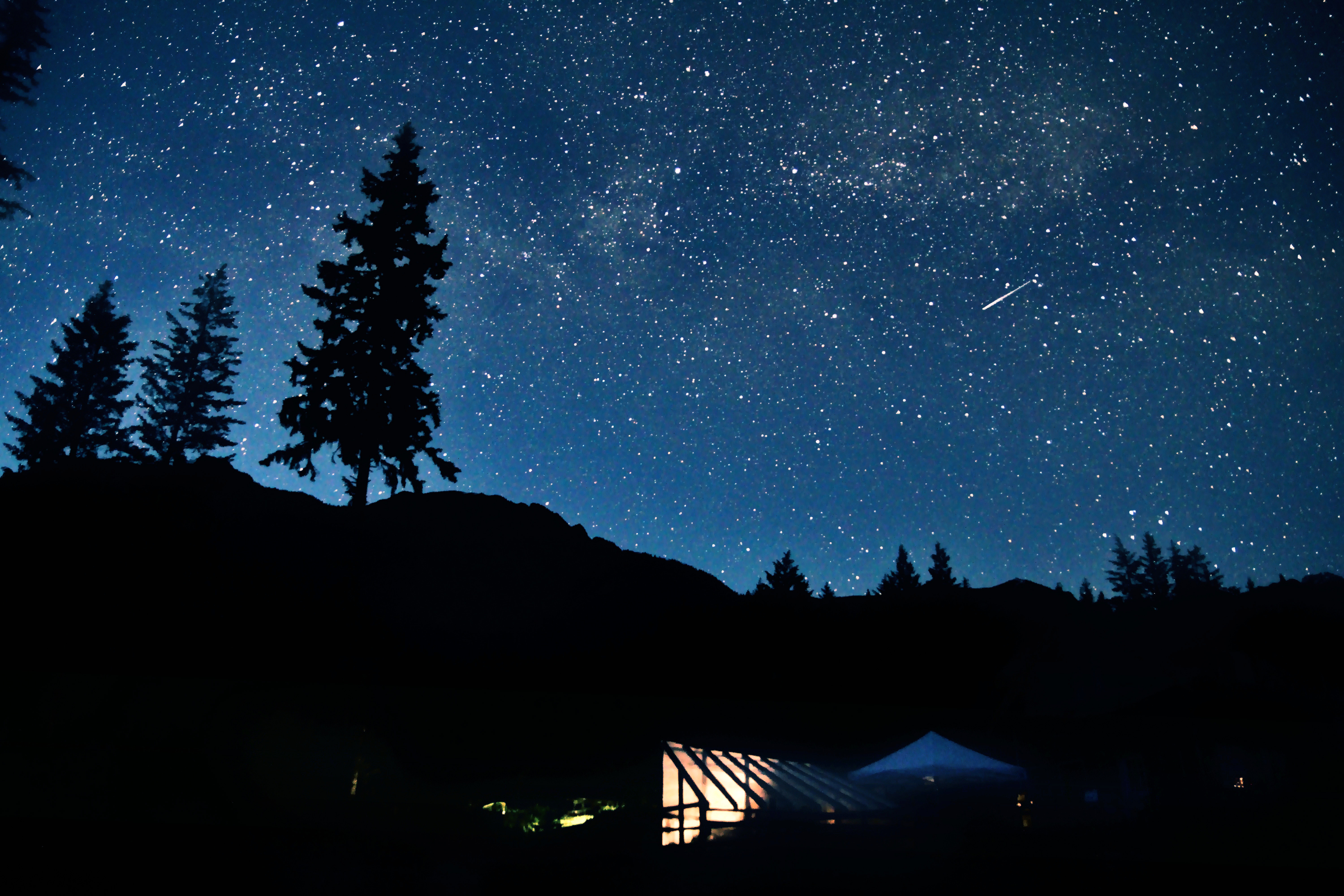 Blue Night Sky with stars in the dark image - Free stock photo ...