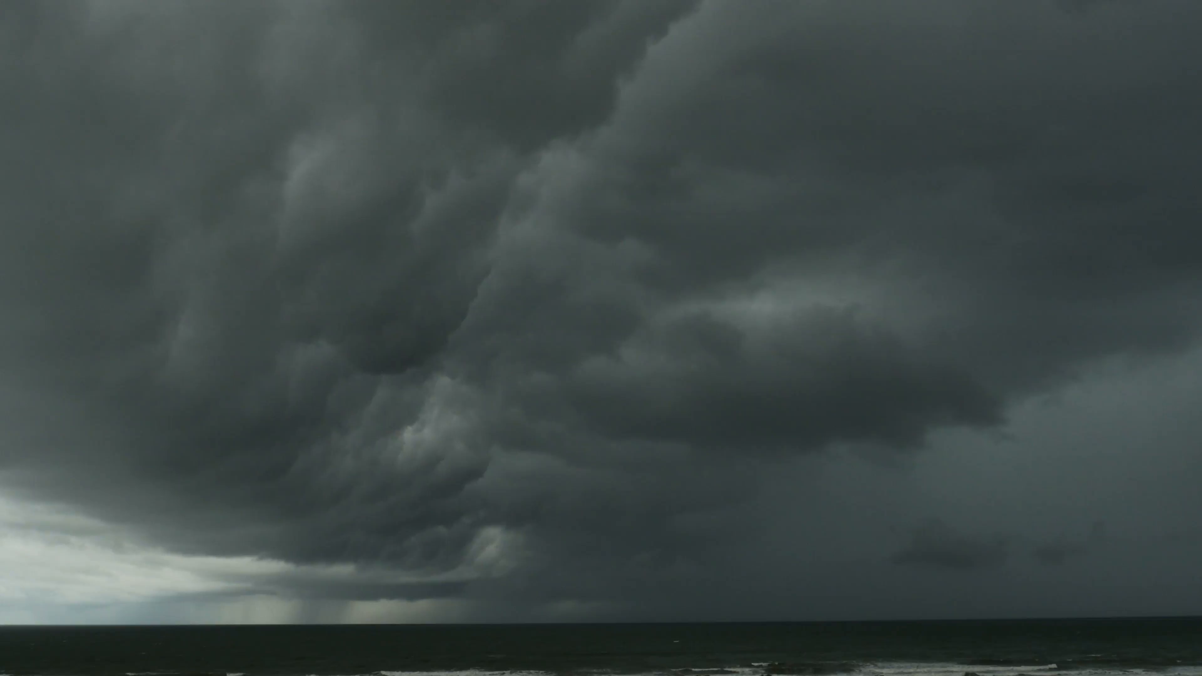 Storm on Beach with Dark Clouds in St. Augustine Florida, 4K Stock ...