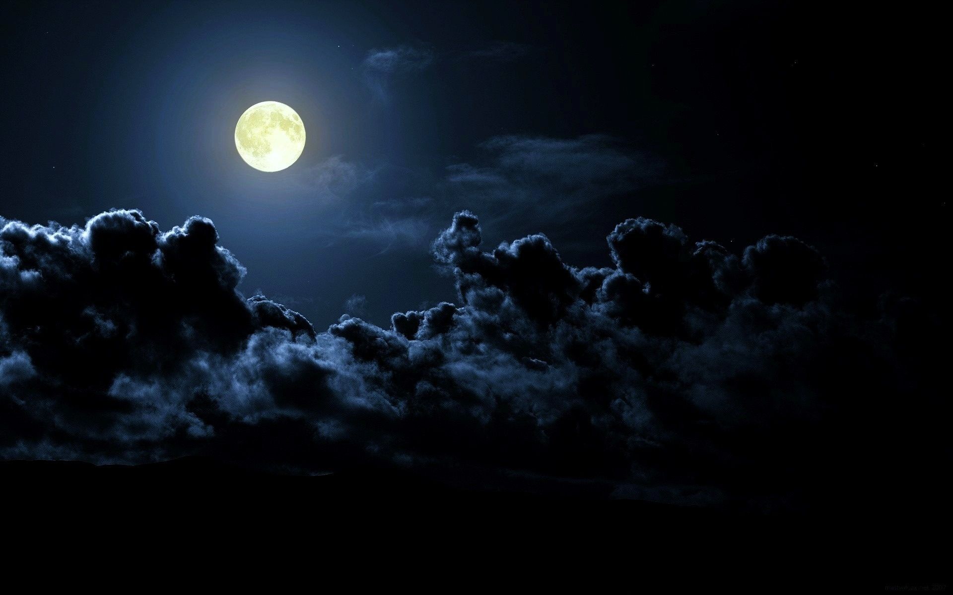 Night, moon, dark clouds, clouds, nature | Free HD wallpapers | The ...