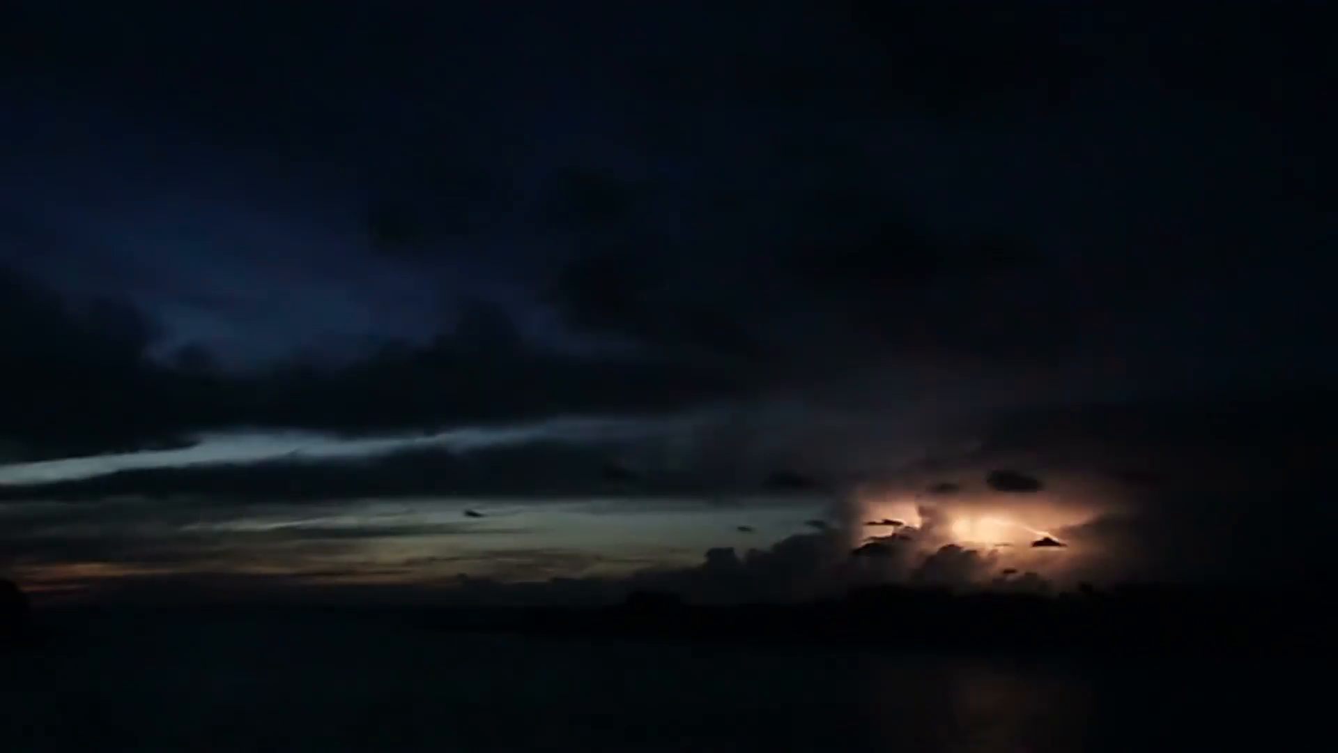 Dark cloudy sky with lightning. Stock Video Footage - VideoBlocks