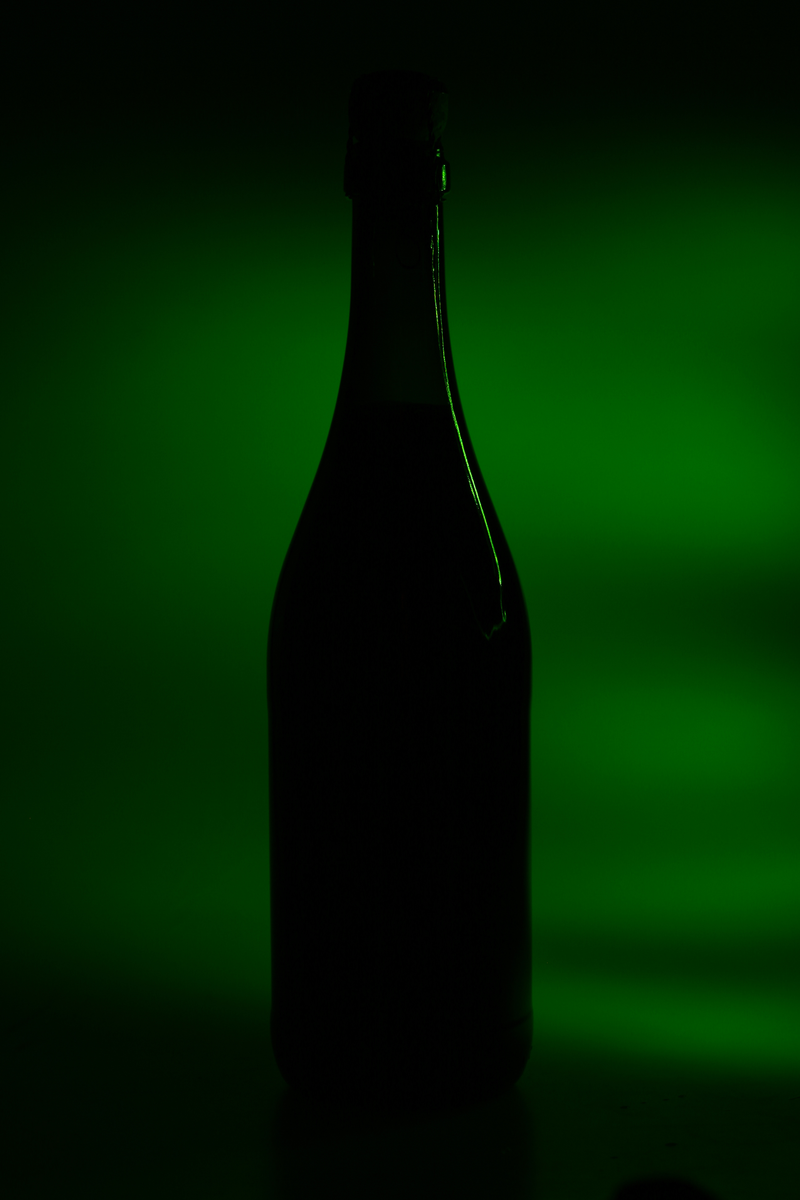 Dark green bottle photo