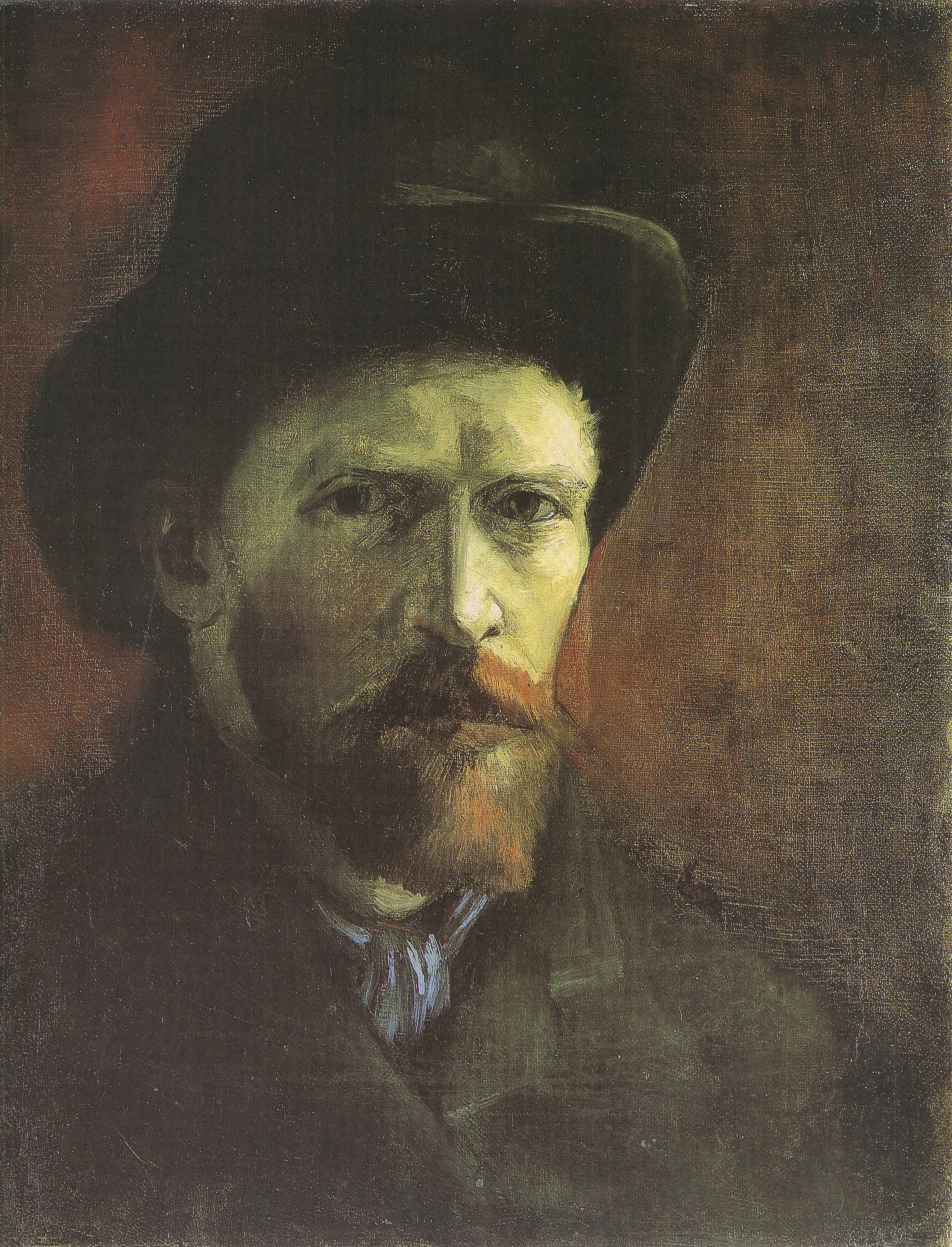 self portrait with dark felt hat, paris « Vincent van Gogh (1853 ...