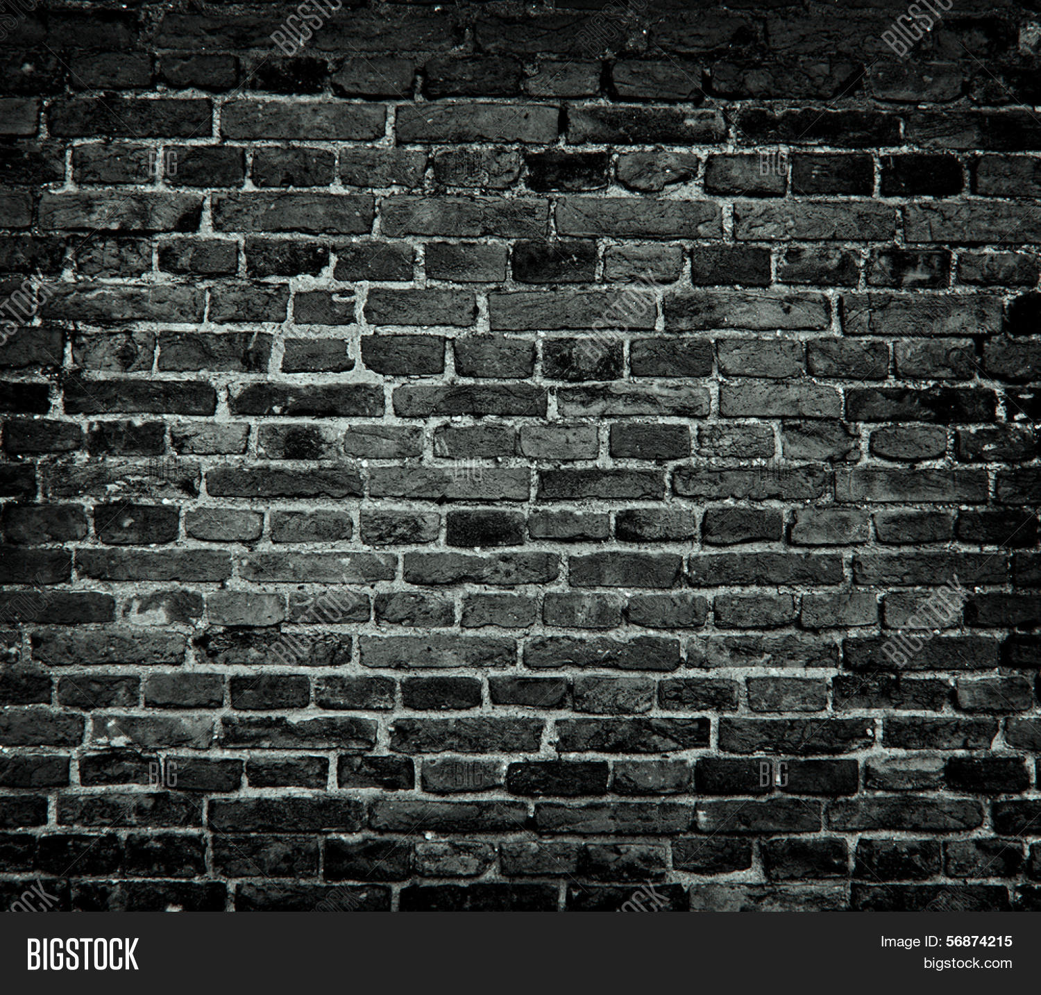 Old Dark Brick Wall, Texture Image & Photo | Bigstock