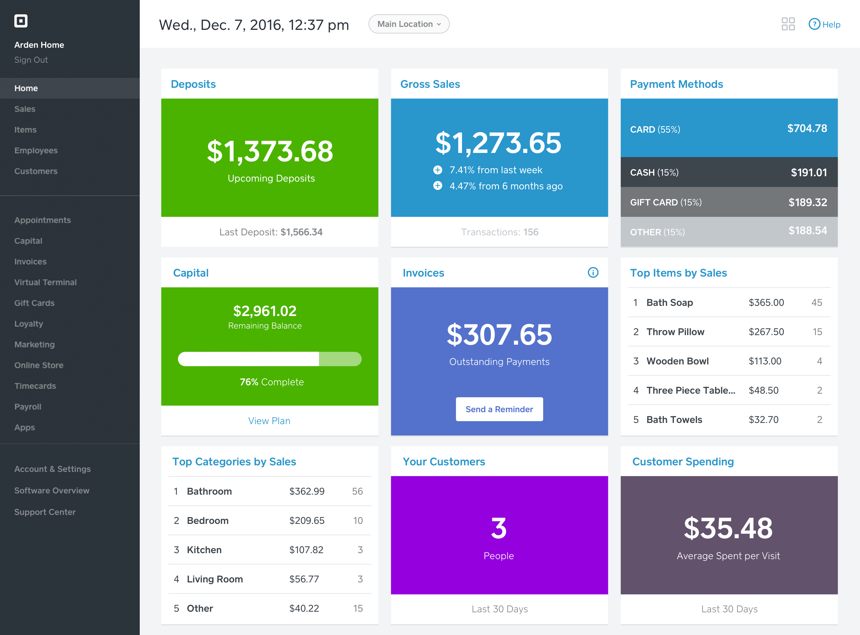 Square Dashboard Overview | Square Support Center - US