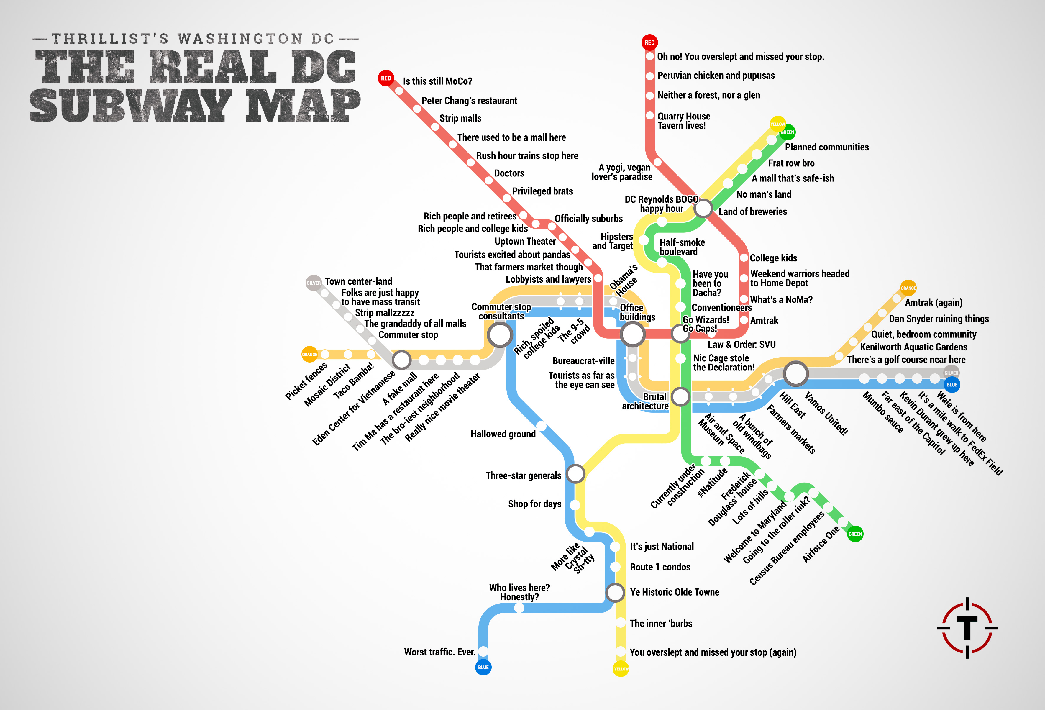 Thrillist just created the most accurate D.C. Metro map ever - Curbed DC