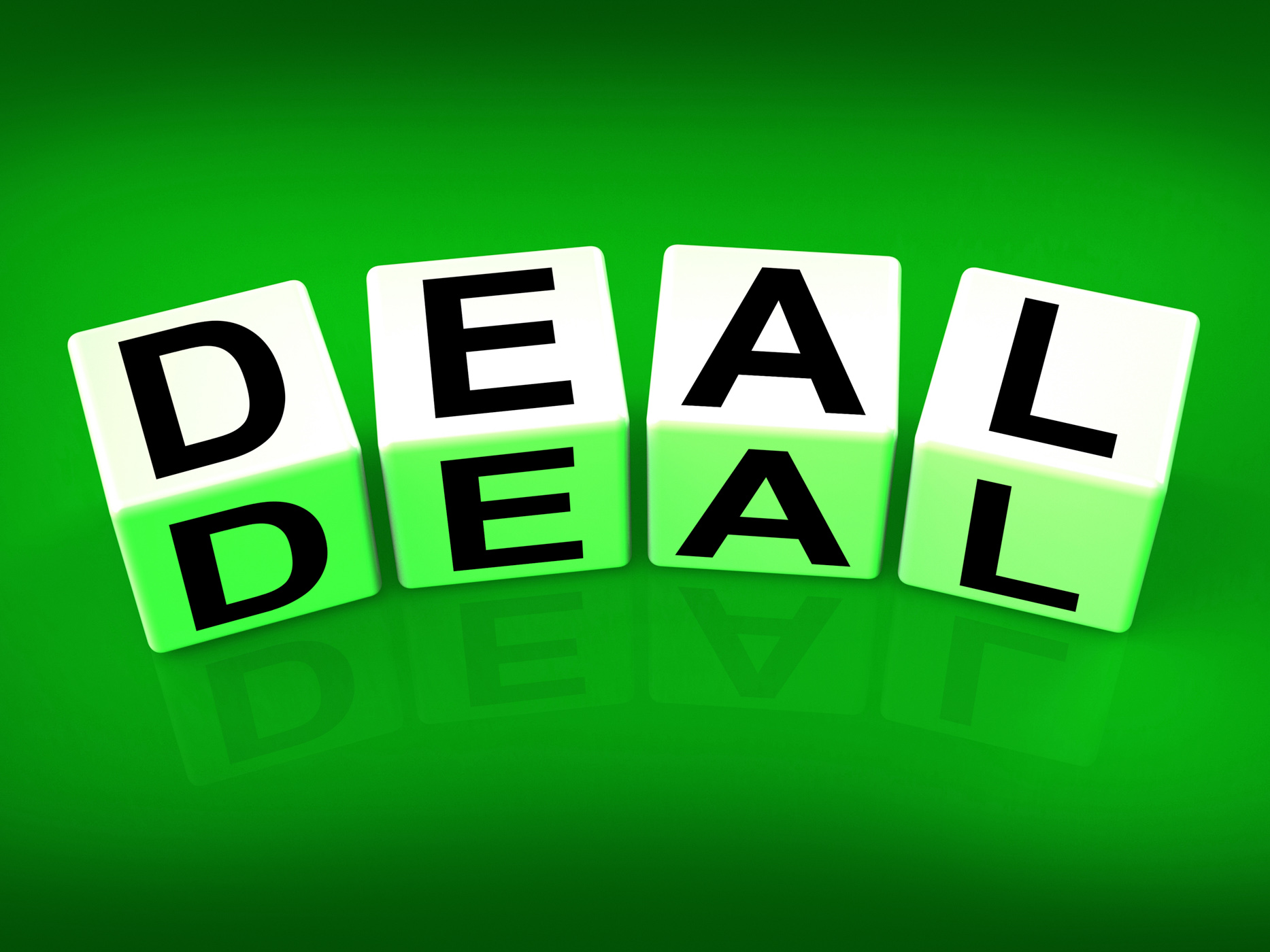 Deal blocks show dealings transactions and agreements photo