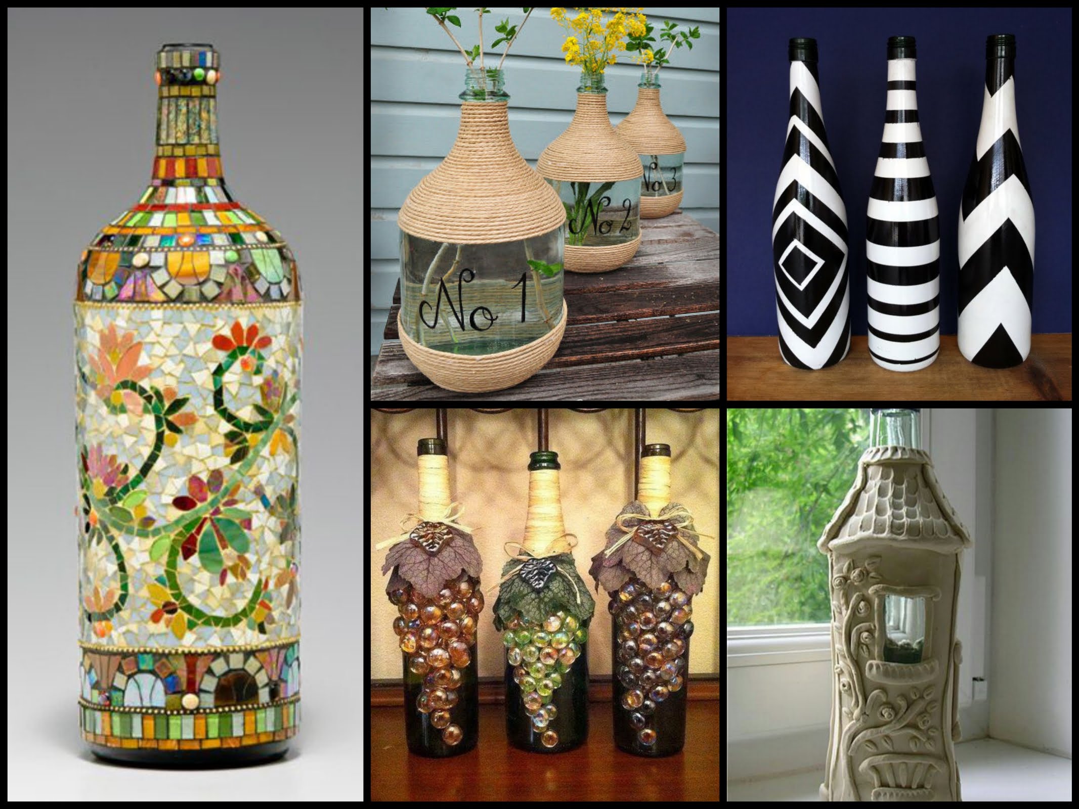 50+ Beautiful Bottle Decorating Ideas – DIY Recycled Room Decor ...