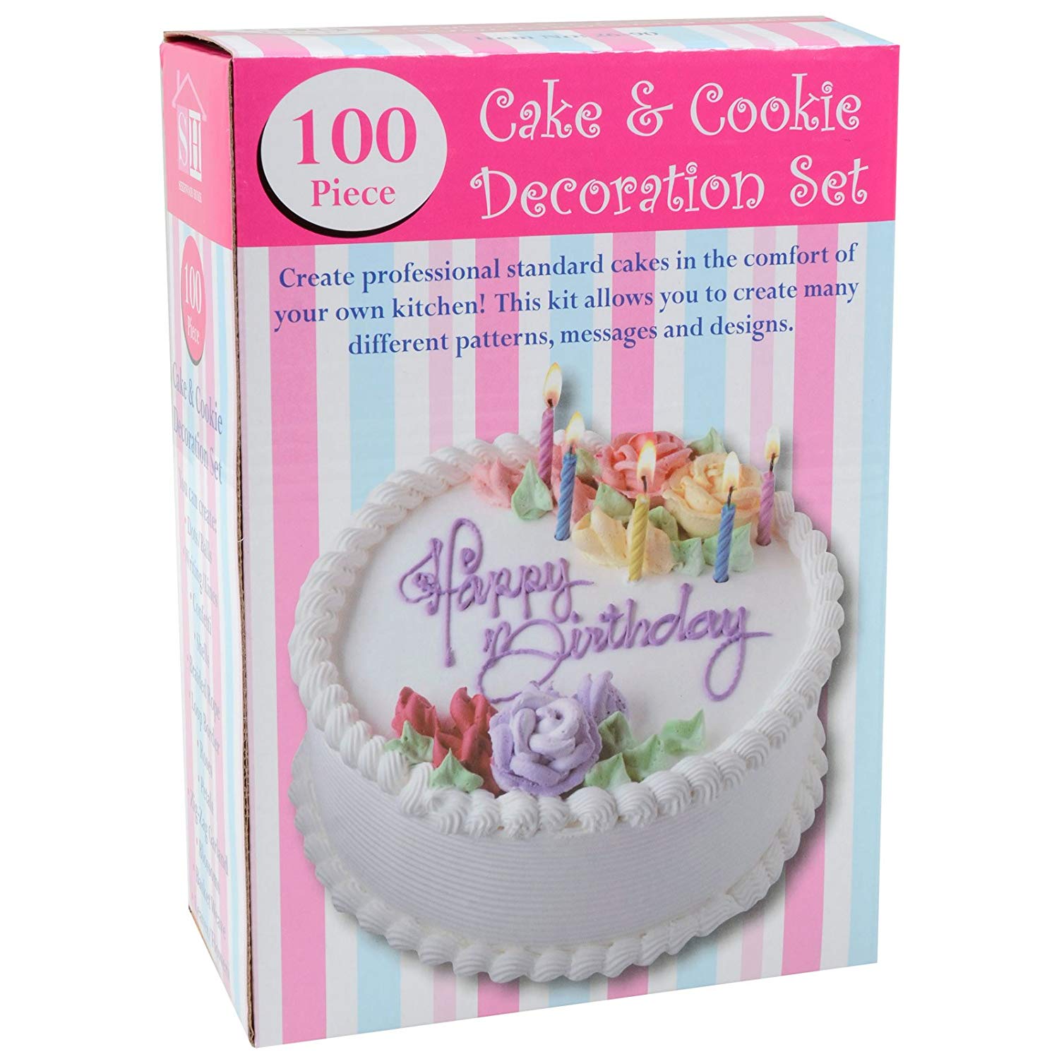 Amazon.com: Bradex 100 Piece Cake Decorating Kit, Instruction and ...