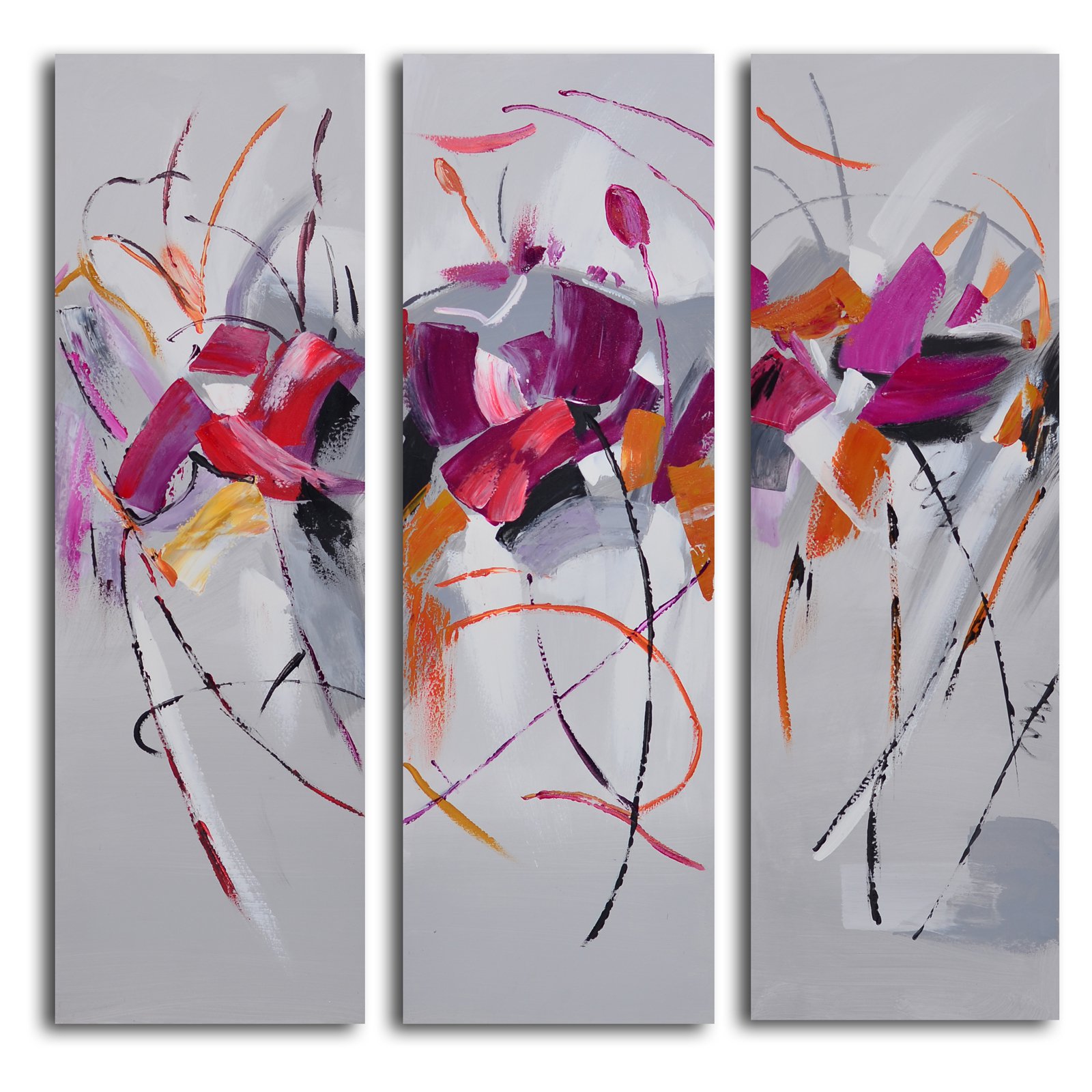 Decor Tips: Lovely Floral 3 Piece Canvas Wall Art Sets For ...