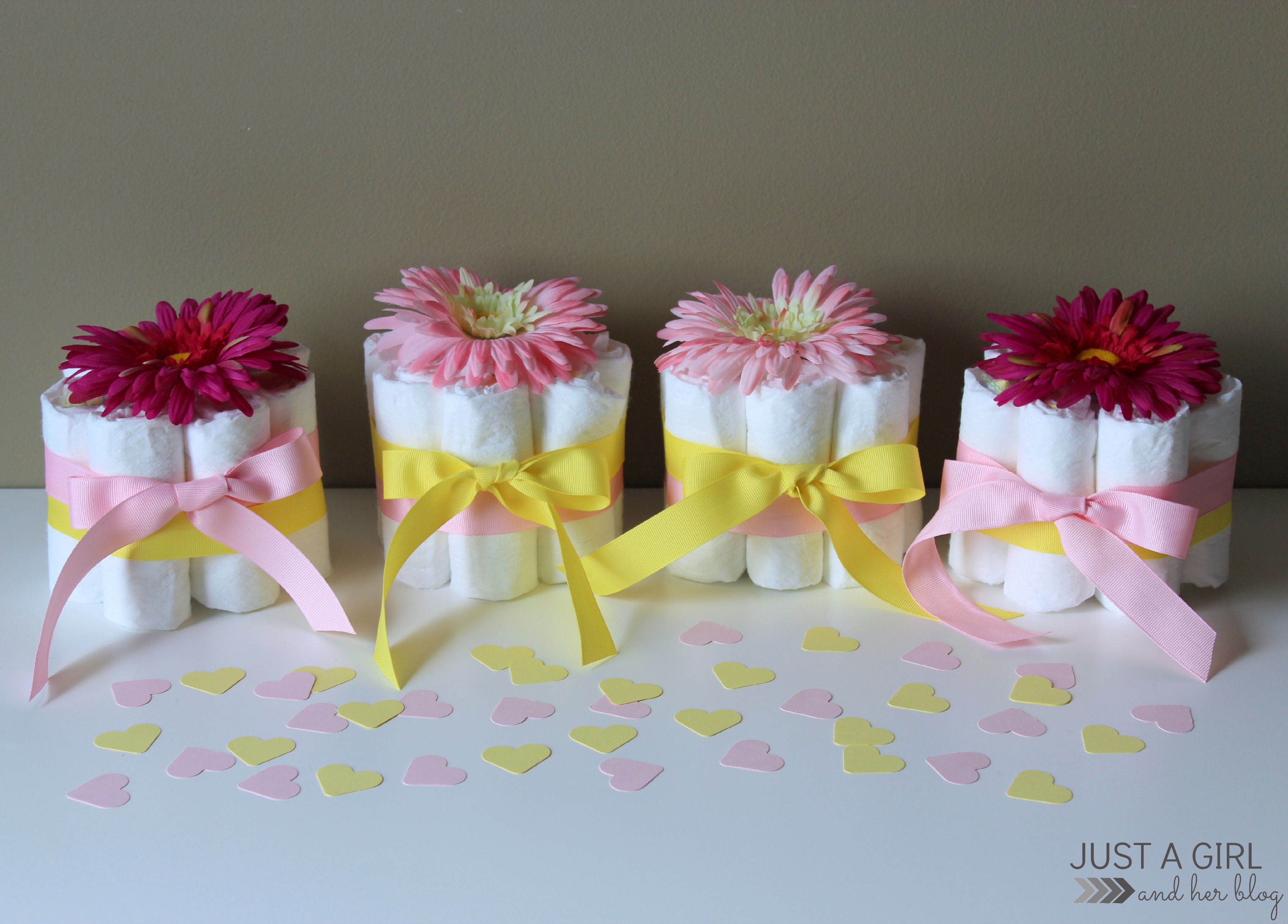 Sweet and Simple Baby Shower Centerpieces - Just a Girl and Her Blog