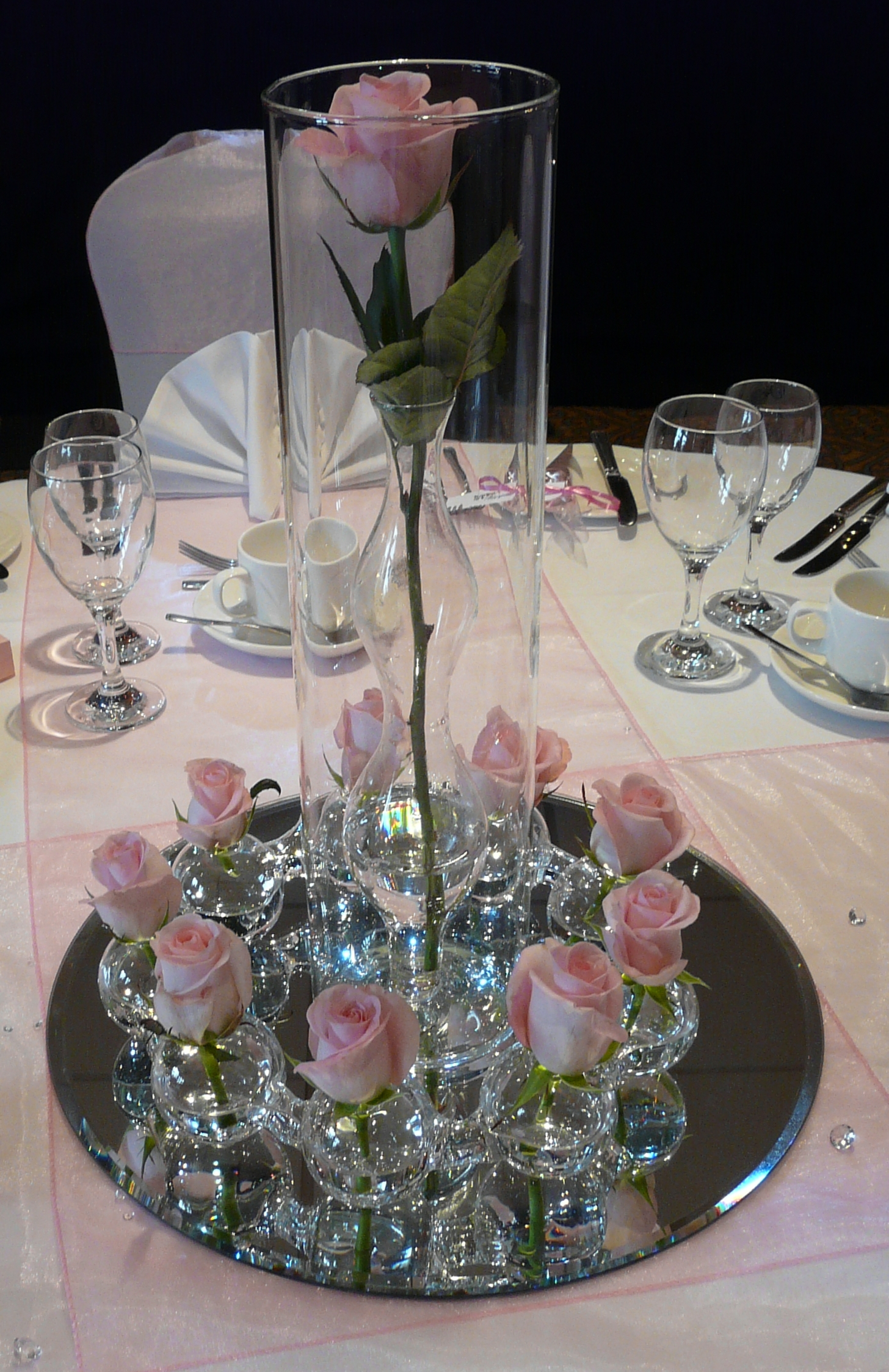 Wedding Table Centrepieces Romantic Decoration 50th Anniversary ...