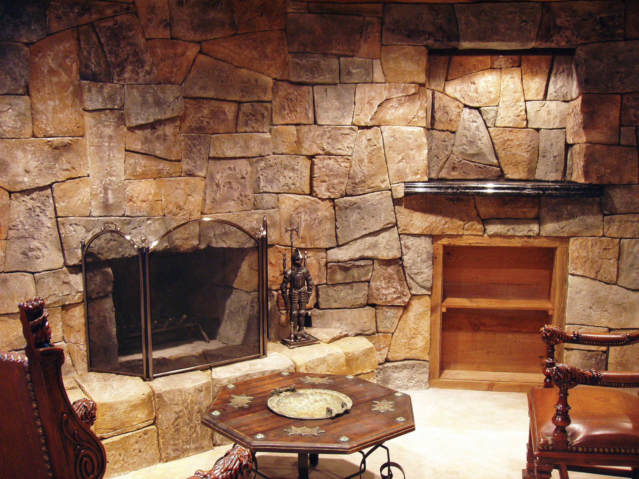 architecture fireplace stone wall decoration ideas for modern home ...