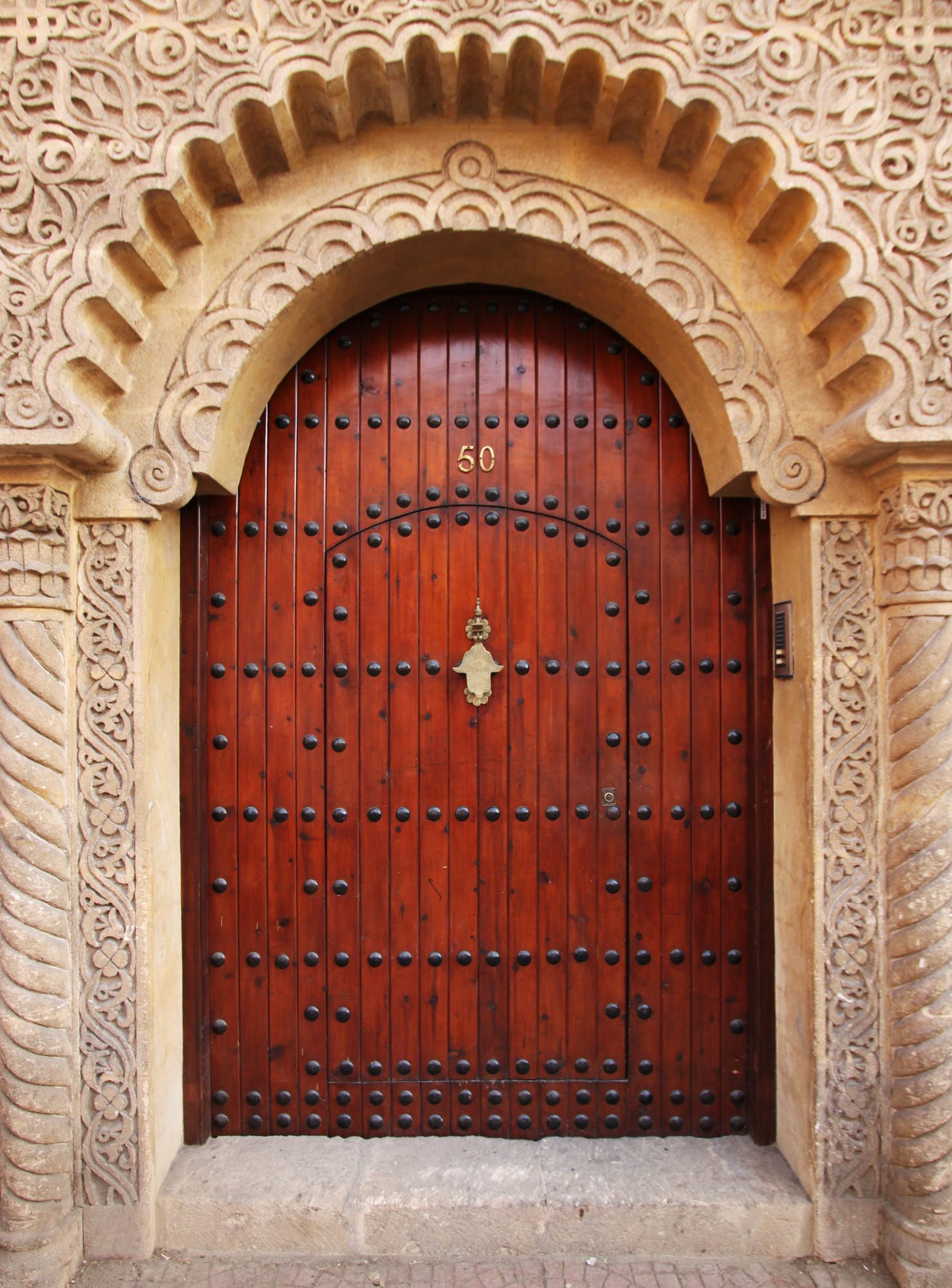 This is a door found somewhere in the Medina of Marrakech, Morocco ...