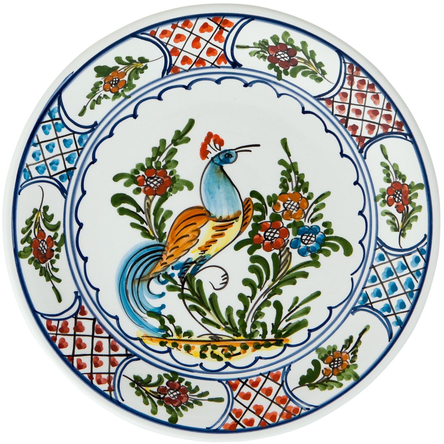 Peacock | Hand Painted Dinner Plates