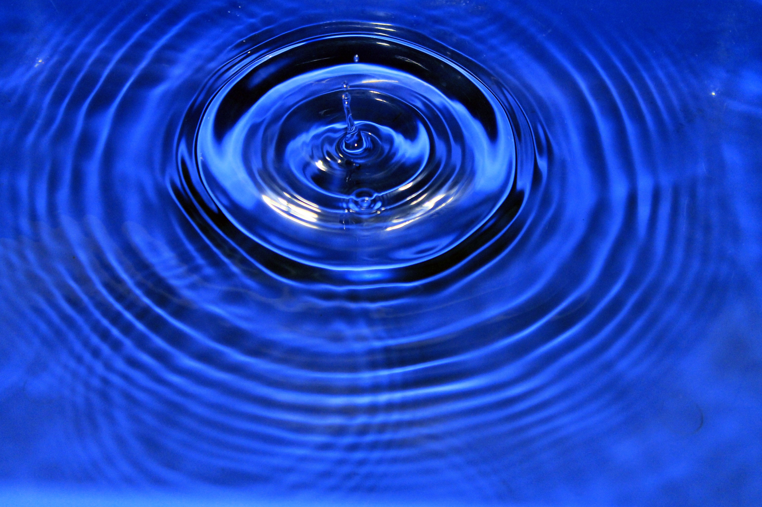Deep blue rippled water photo