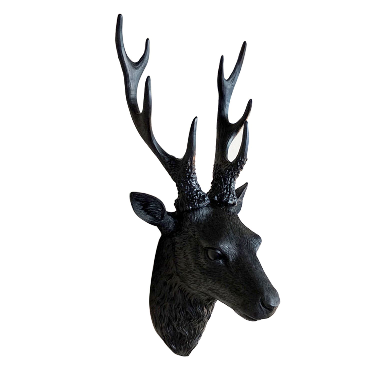 DEER Wall Trophy -Sculpture- (Wooden animal head trophies)