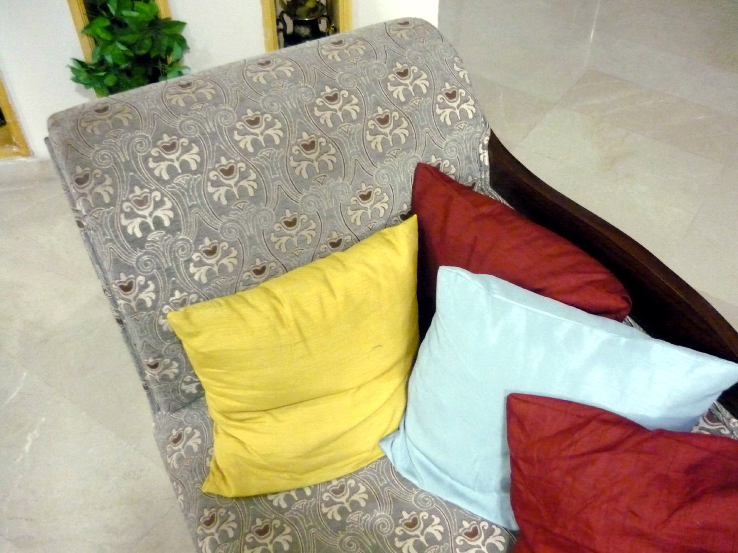 Deewan with Cushions, Blue, Cushions, Deewan, Home, HQ Photo
