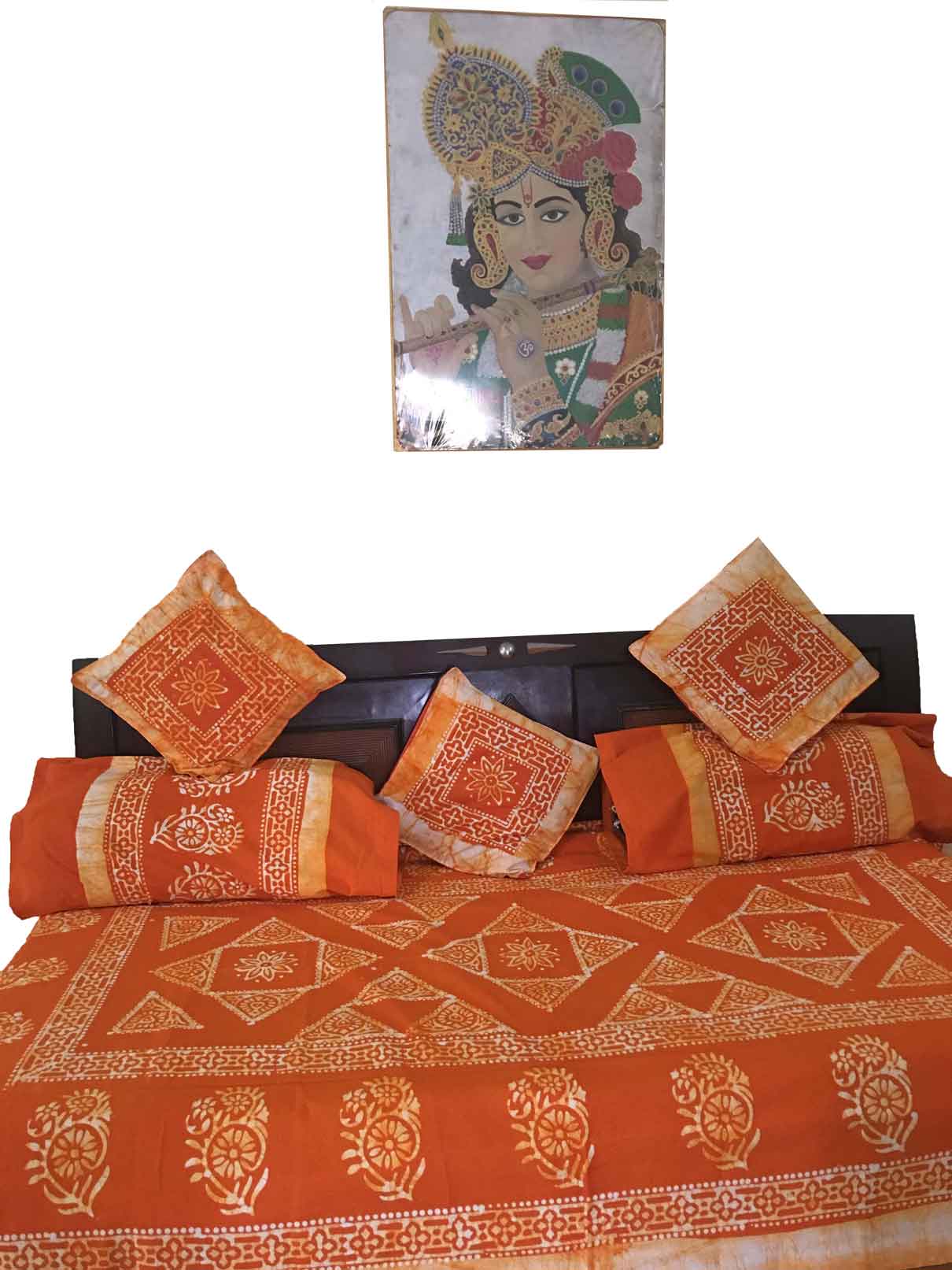Diwan Bedsheet with 5 Cushion Covers & 2 Bolster Covers