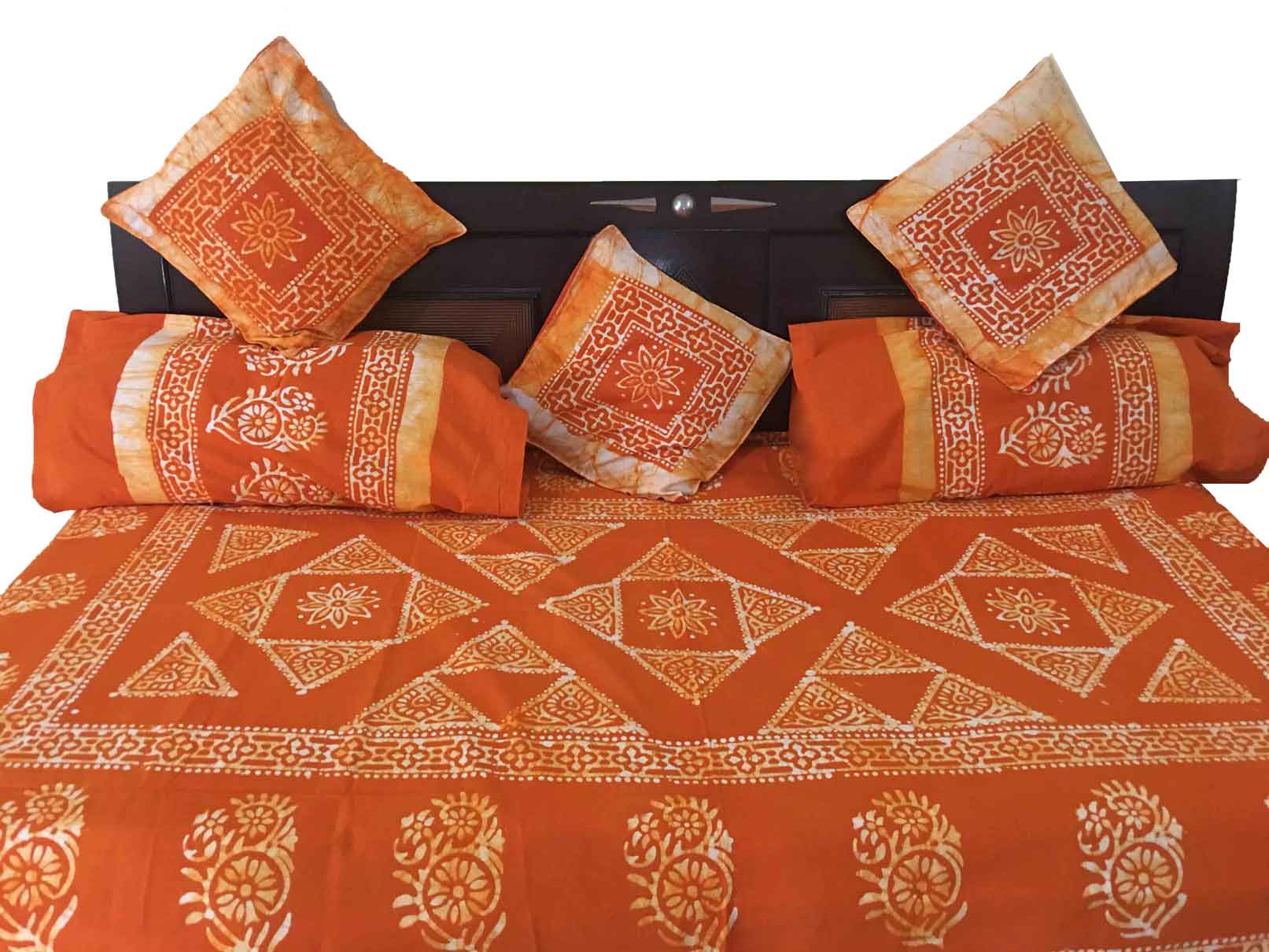 Diwan Bedsheet with 5 Cushion Covers & 2 Bolster Covers