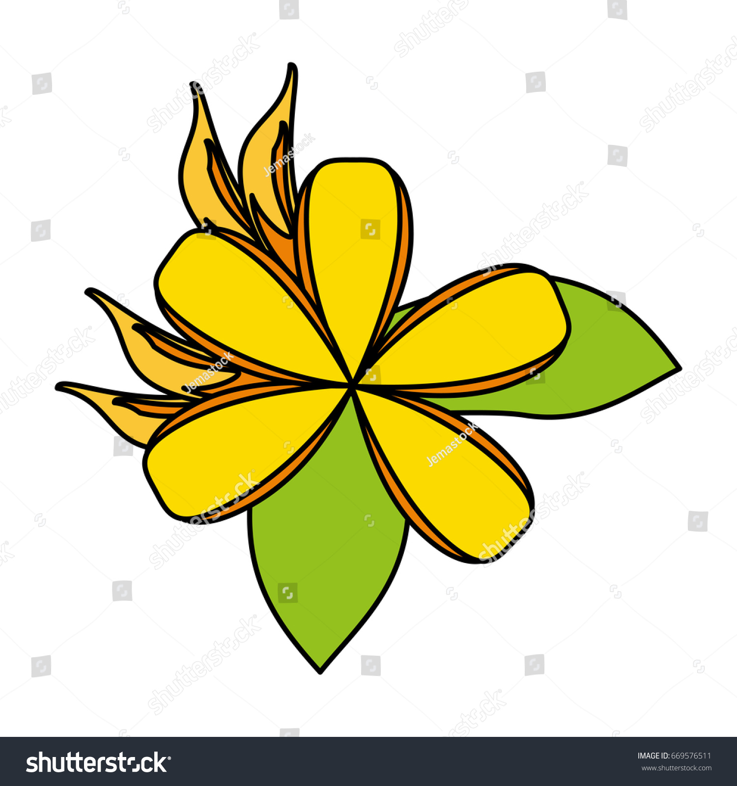 Delicate Flower Icon Image Stock Vector (2018) 669576511 - Shutterstock