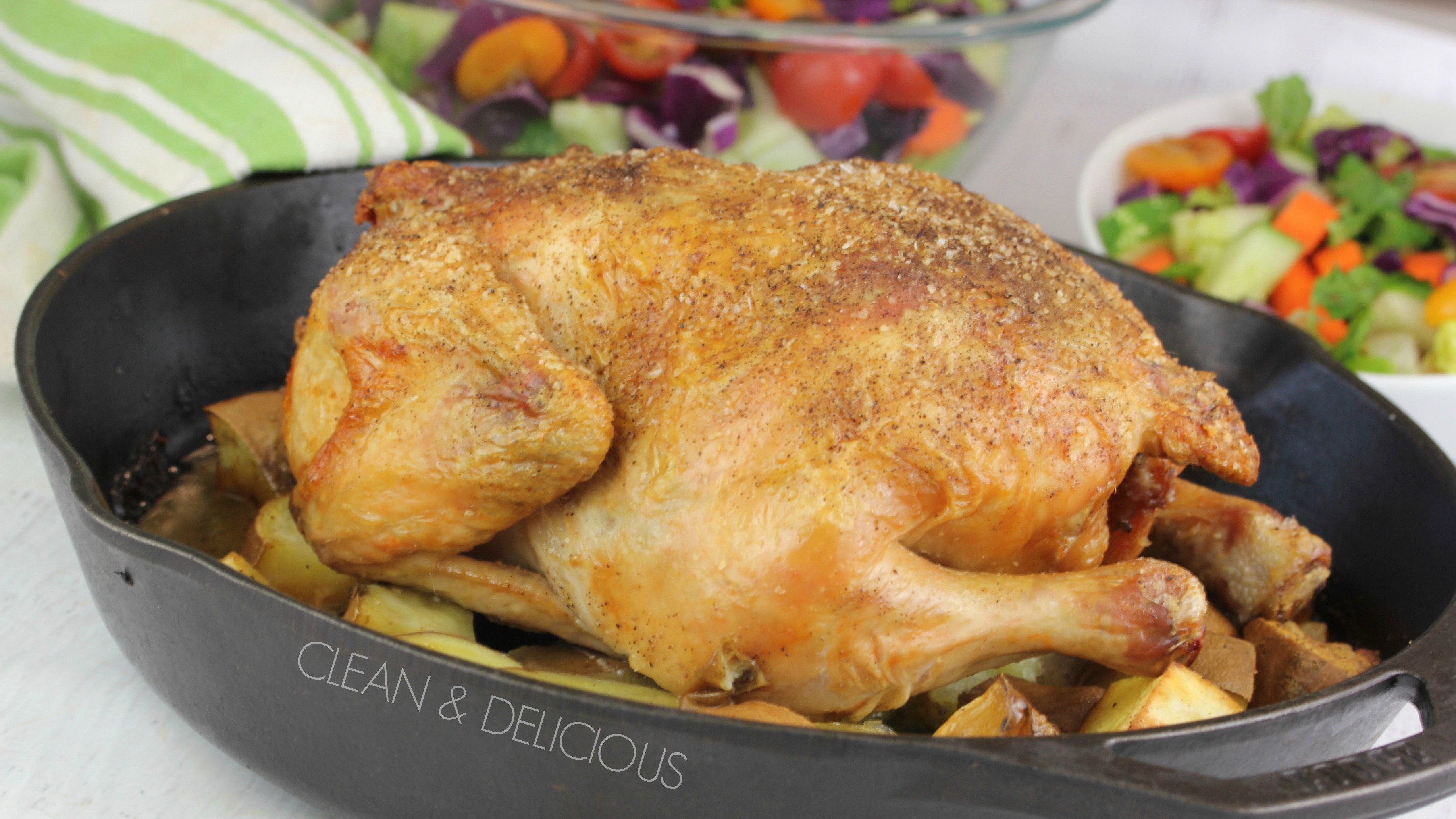 Delicious roasted chicken photo