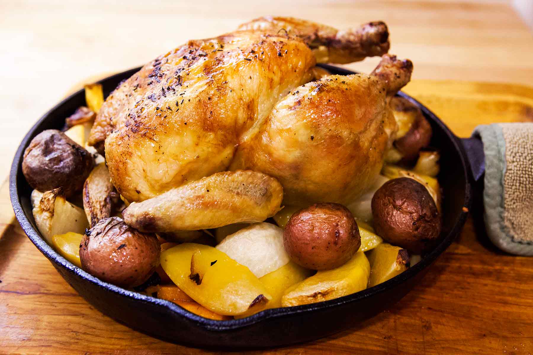фото жареной курицы с картошкой