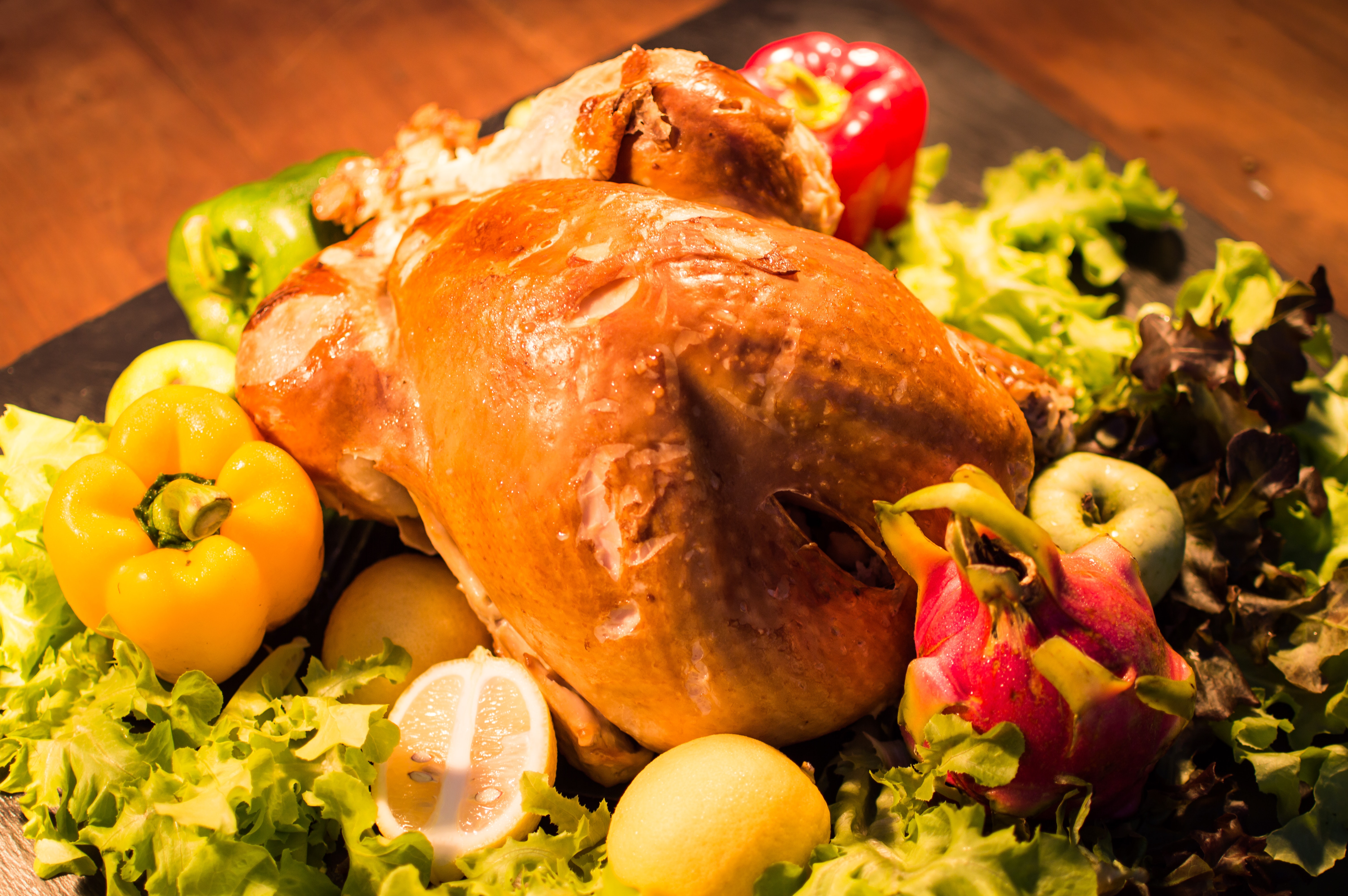Delicious roasted chicken photo